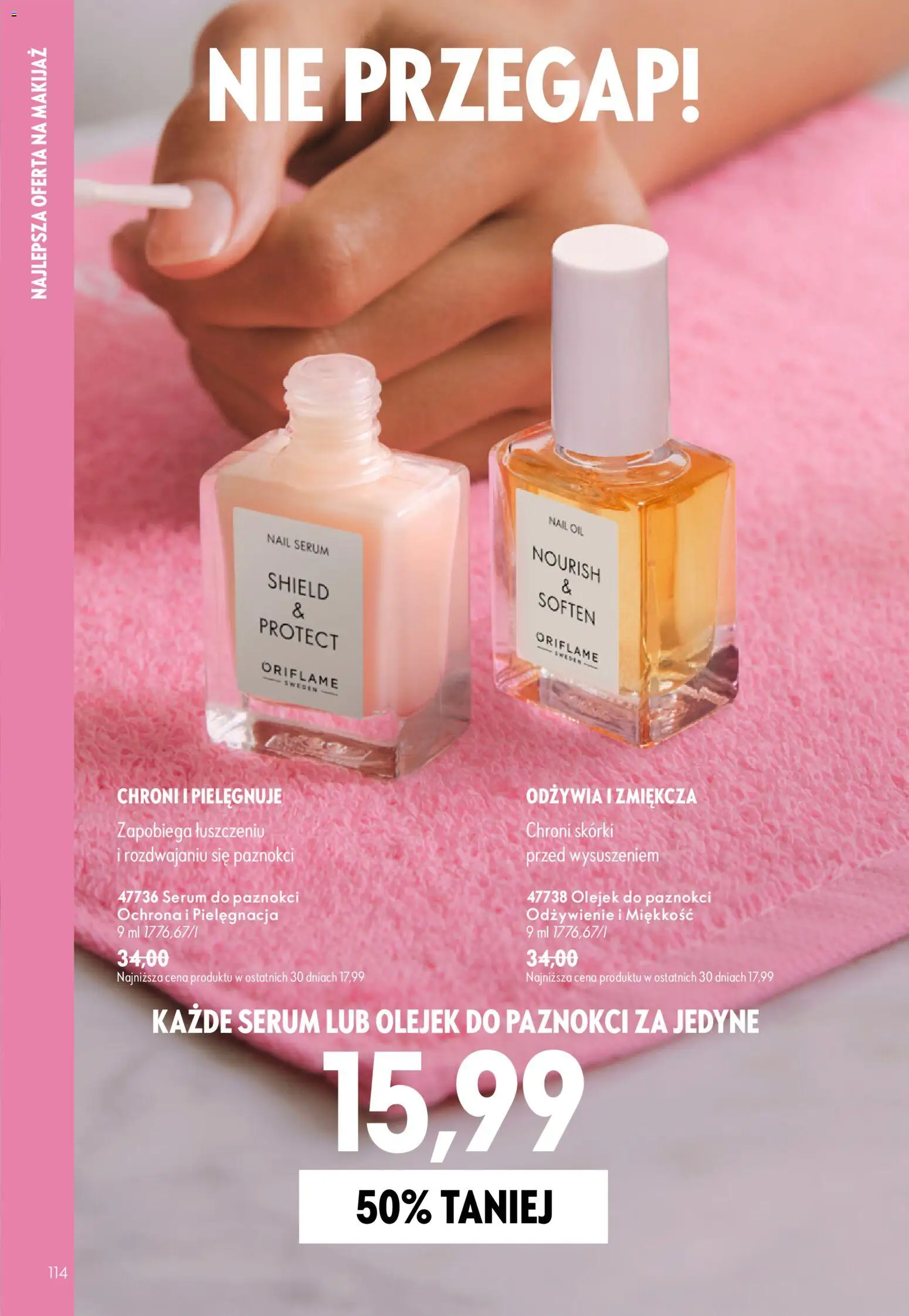 Oriflame Katalog 13 2026 od 09.09.2026 | Strona: 114 | Produkty: Serum do paznokci, Makijaż