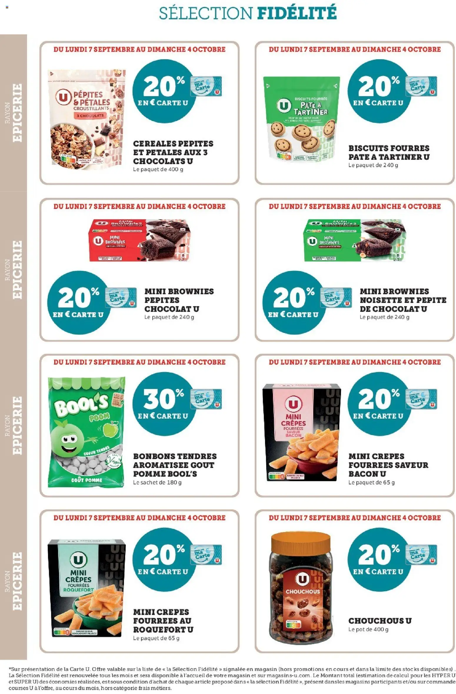 {H1} | Page: 18 | Produits: Crêpes fourrees, Bacon, Pâte à tartiner, Brownies