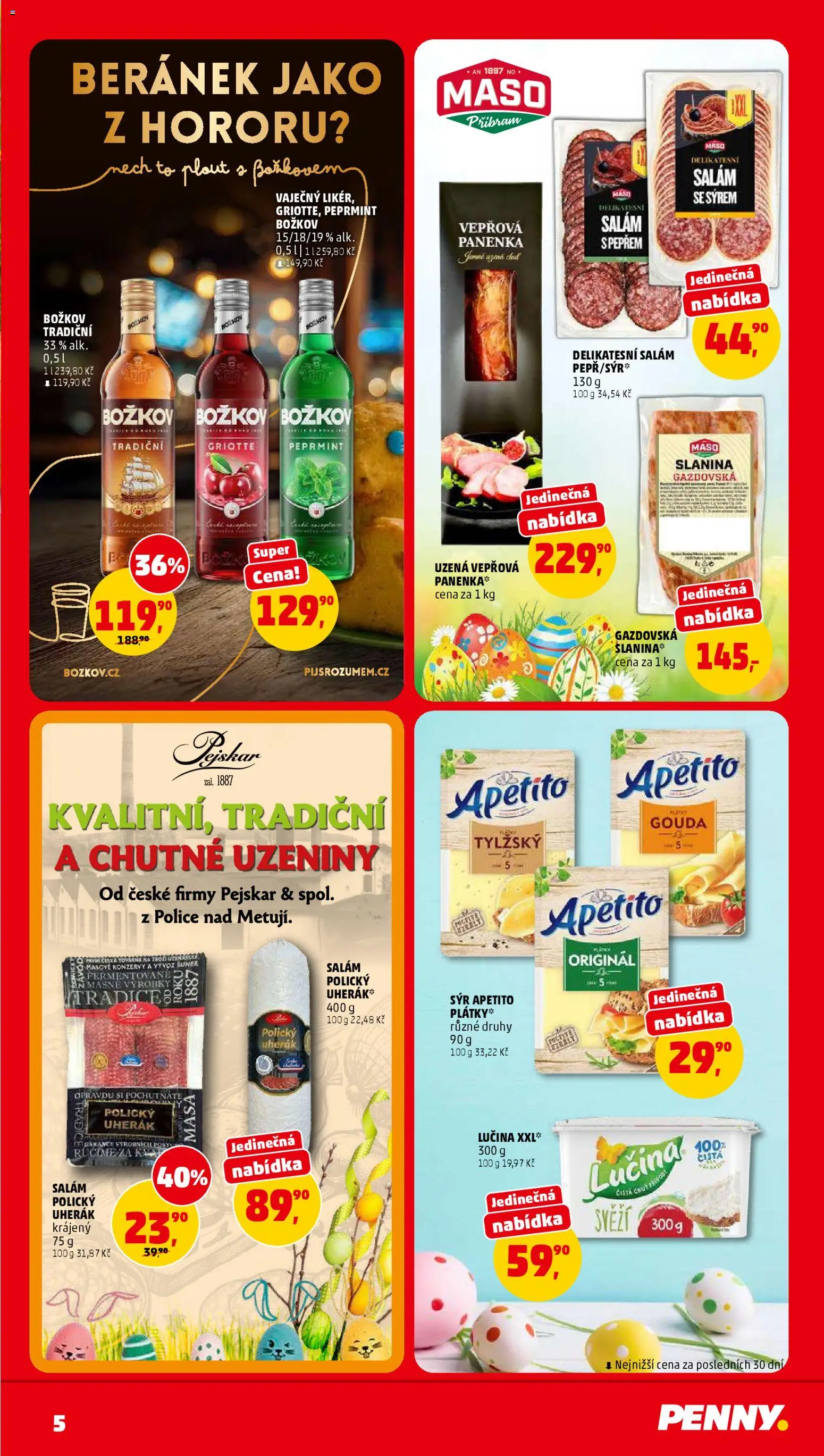 Penny Market leták od 04.03.2026 | Strana: 5 | Produkty: Panenka, Lučina, Uzeniny, Police