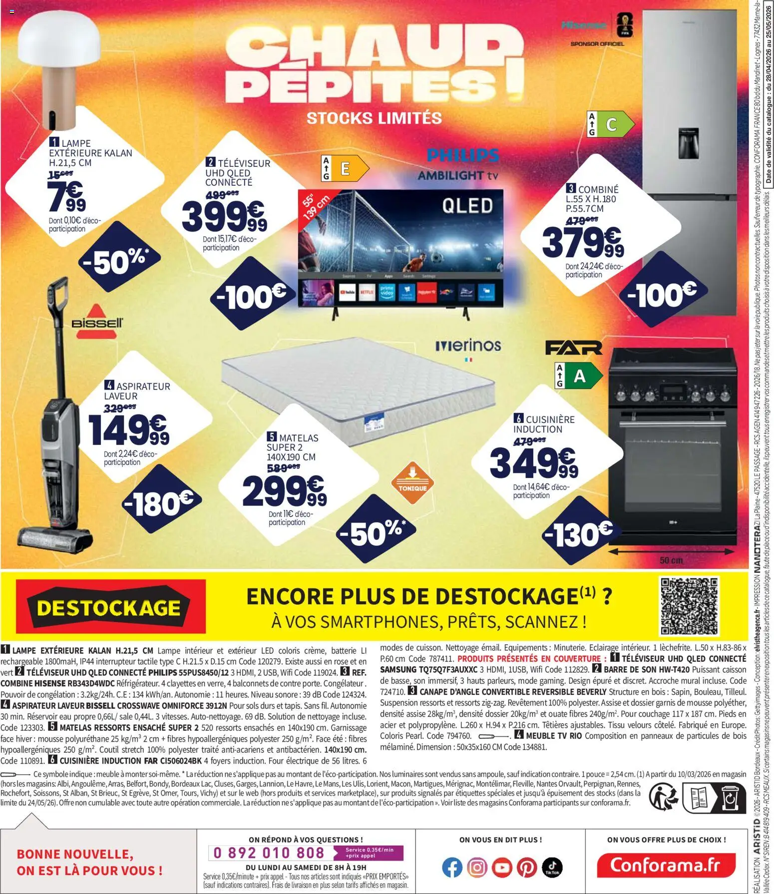 {H1} | Page: 28 | Produits: Congélateur, Four, Televiseur, Barre de son