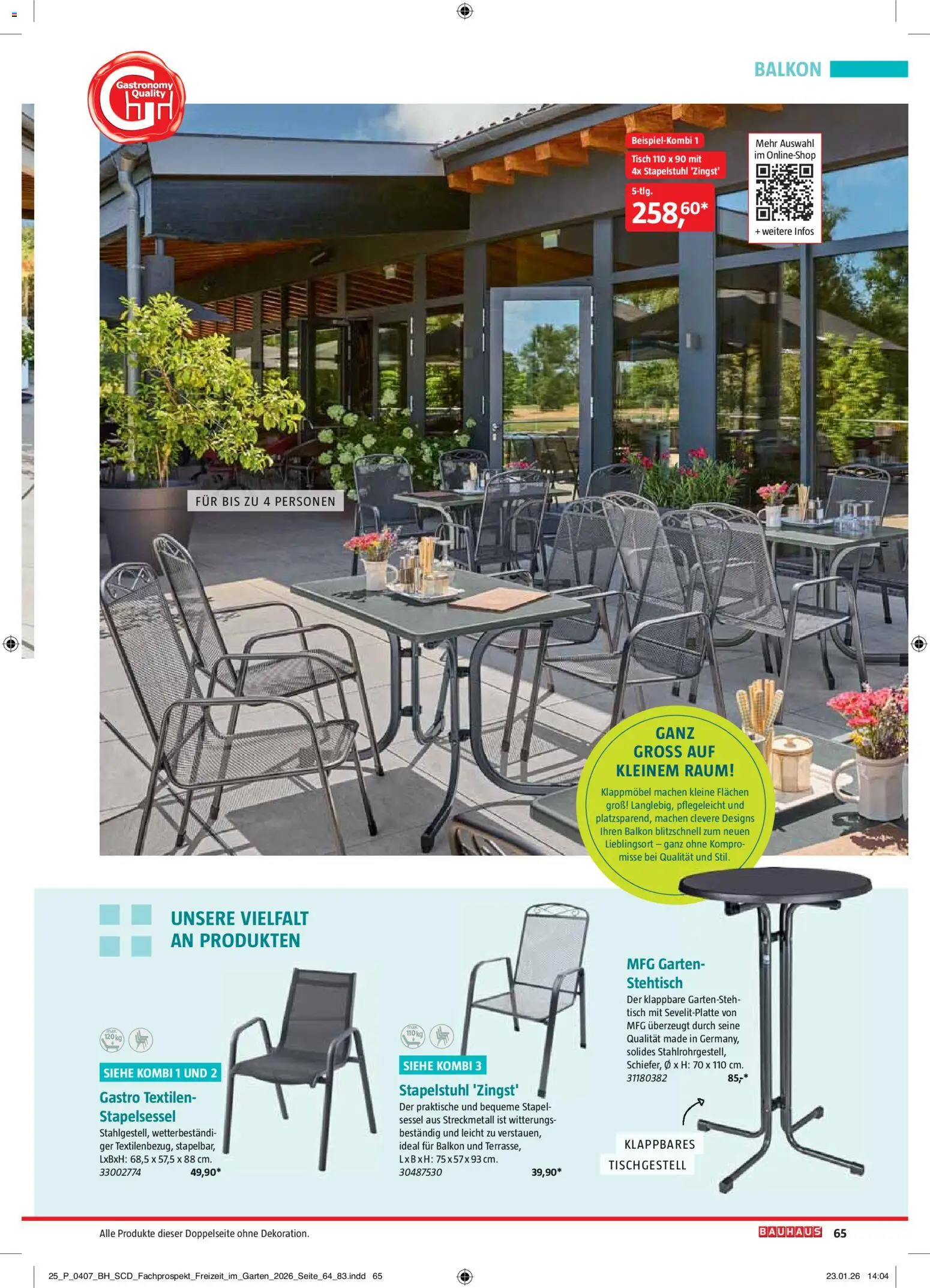 Bauhaus Freizeit im Garten – gültig ab 02.03.2026 | Seite: 65 | Produkte: Sessel, Tisch