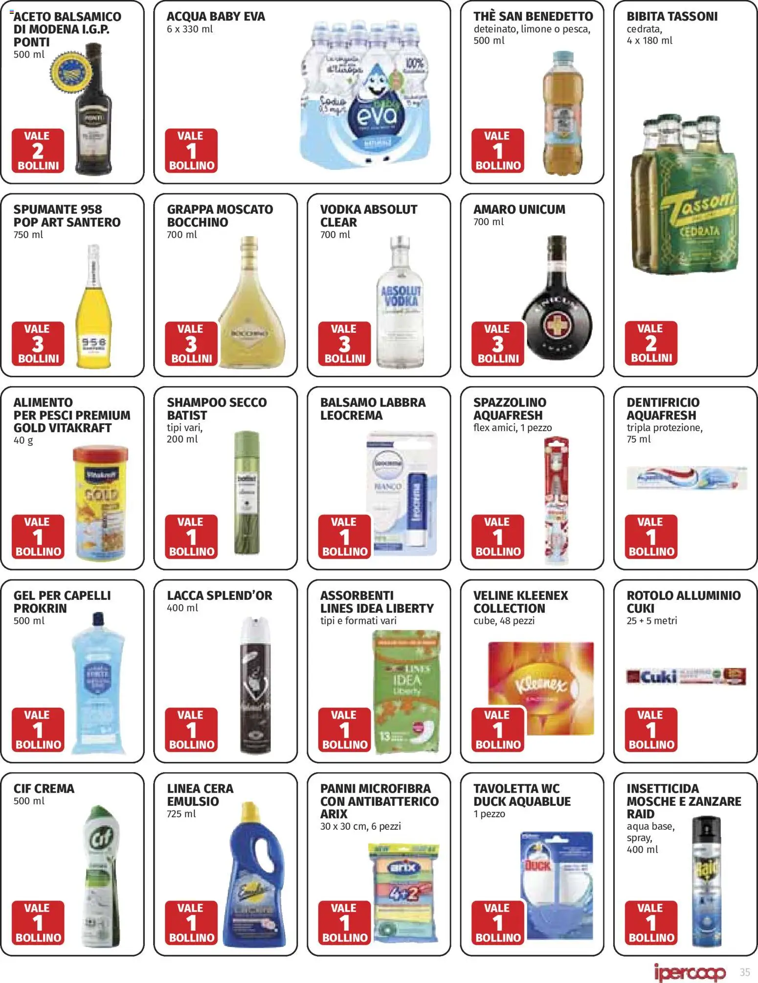 Volantino Ipercoop del 21.05.2026 | Pagina: 35 | Prodotti: Tavoletta wc, The, Grappa, WC