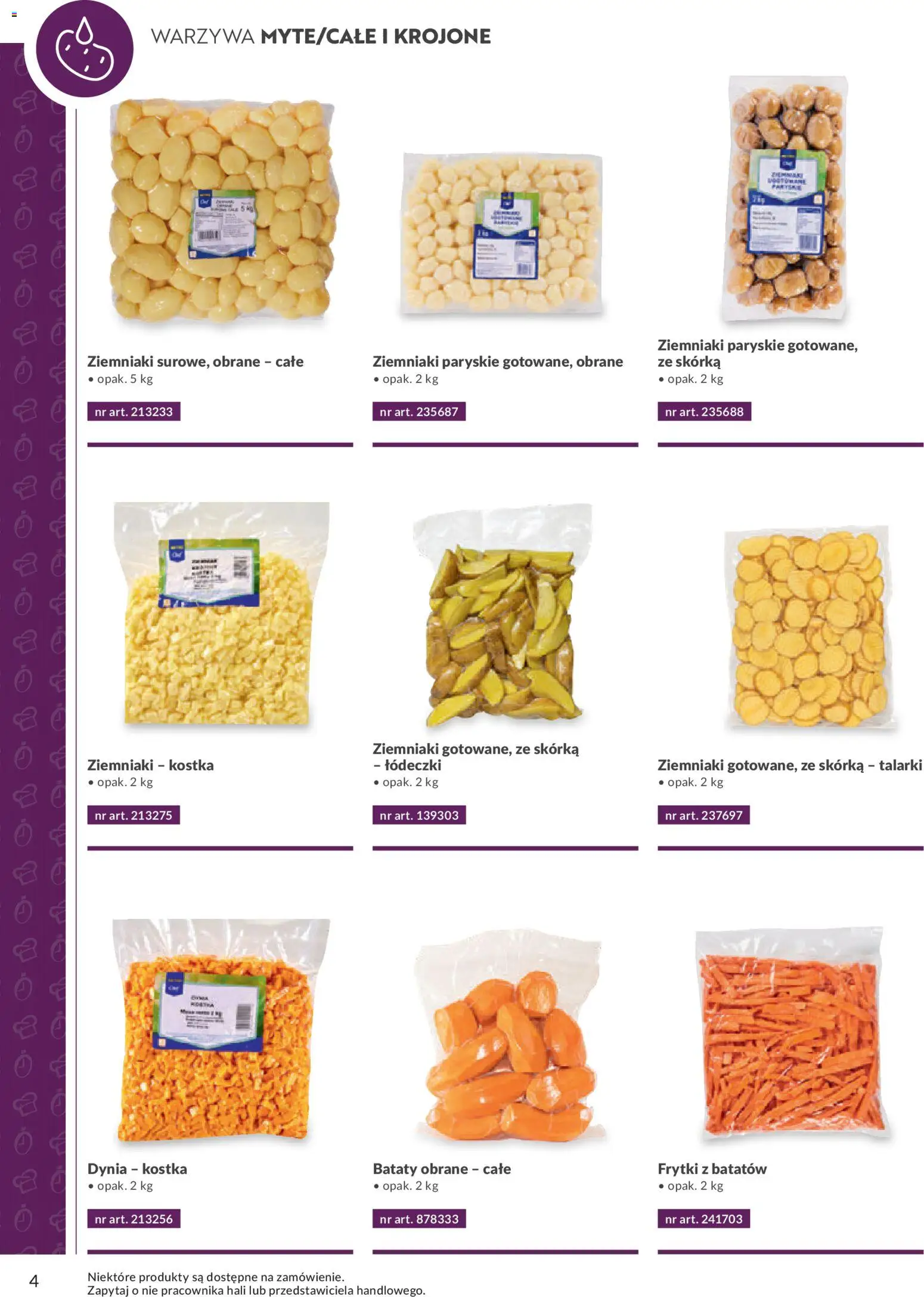 Makro Gazetka - Smart Chef Warzywa i Owoce od 01.01.2026 | Strona: 4 | Produkty: Bataty, Frytki, Ziemniaki, Warzywa
