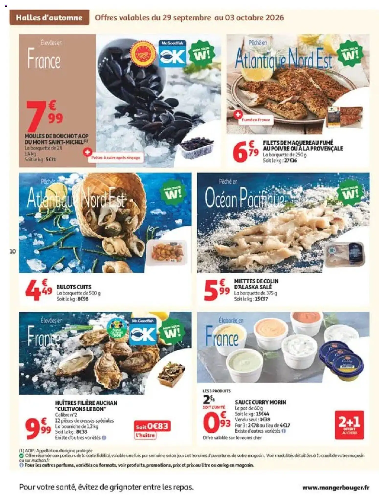 {H1} | Page: 10 | Produits: Pêche, Maquereau, Poivre, Moules de bouchot