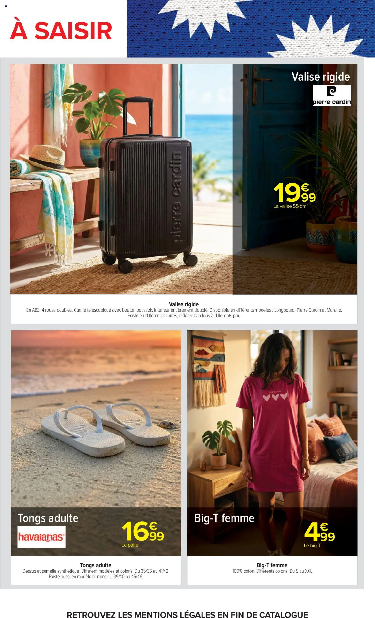 {H1} | Page: 75 | Produits: Tongs, Valise