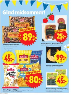 ICA Supermarket erbjudanden - Förhandsvisning av reklamblad från butik ICA Supermarket aktuell från 15.06.2026 | Sida: 10 | Produkter: Köttbullar, Galler, Paj, Potatisgratäng