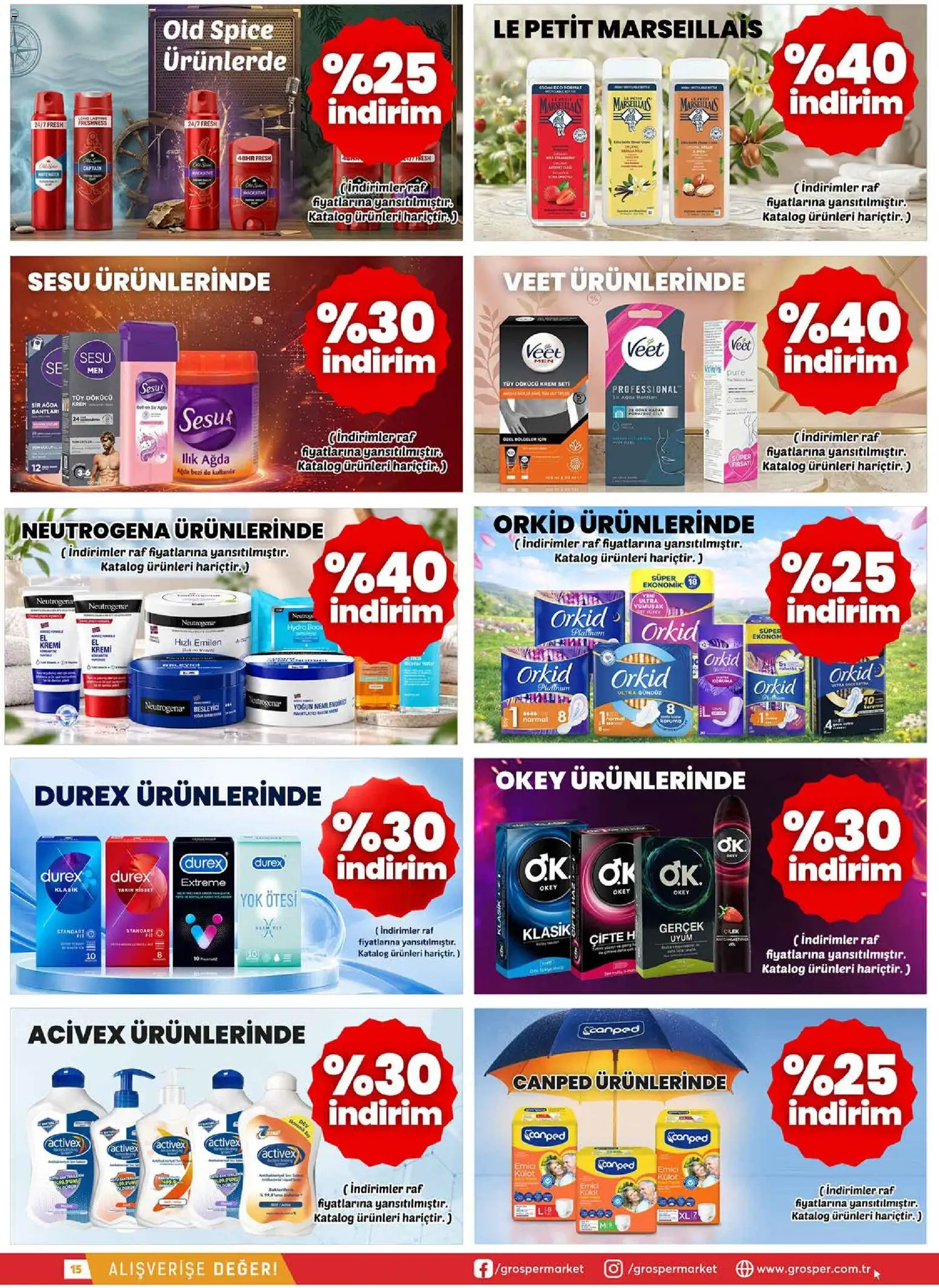 Grosper Katalog - 30 Eylül 2026 tarihinden itibaren geçerlidir | Sayfa: 15 | Ürünler: Krem, Tüy dökücü krem, Çilek, Külot