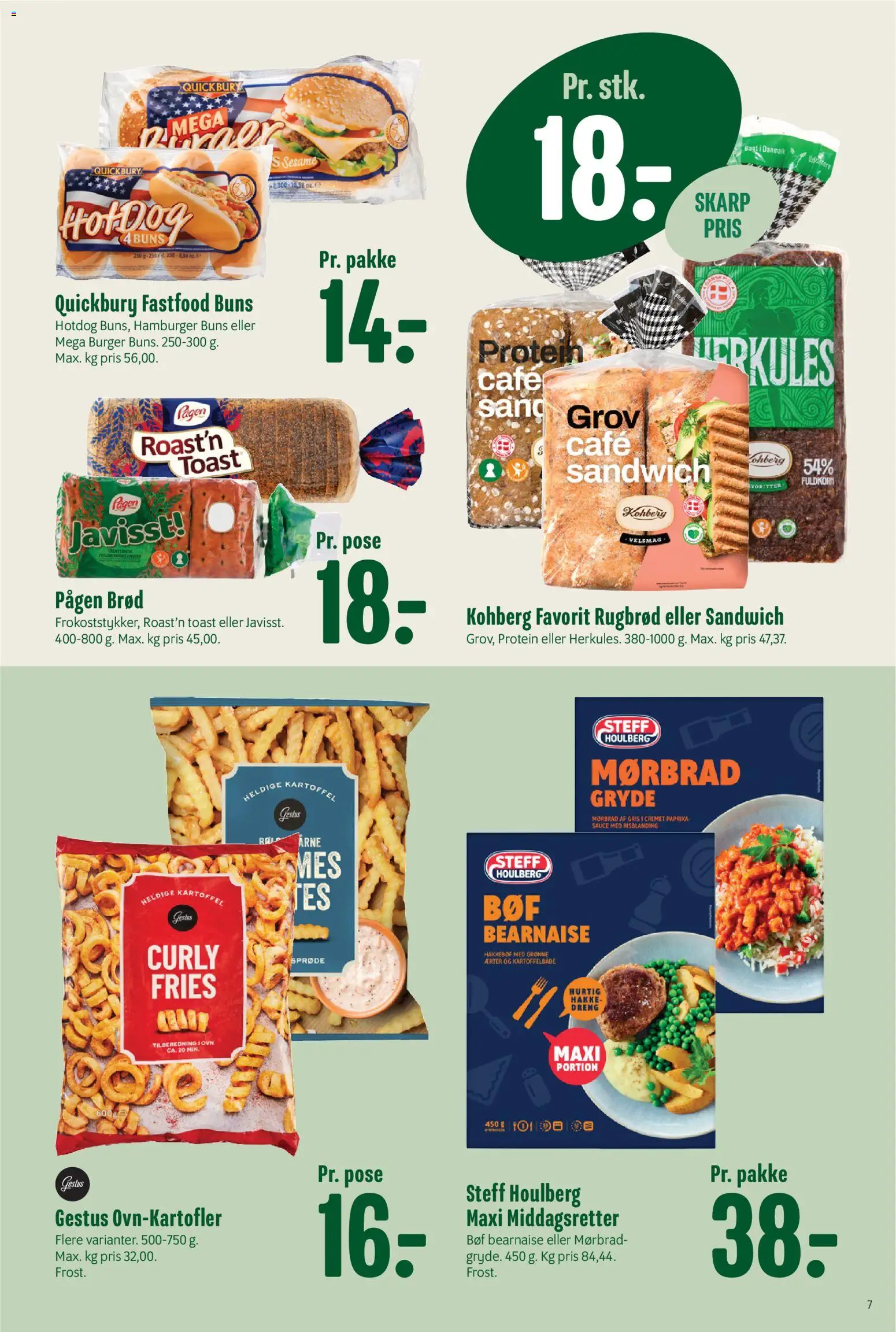 Min Købmand tilbudsavis – gyldig fra 23/10/2026 | Side: 7 | Produkter: Brød, Kartoffelbåde, Rugbrød, Paprika