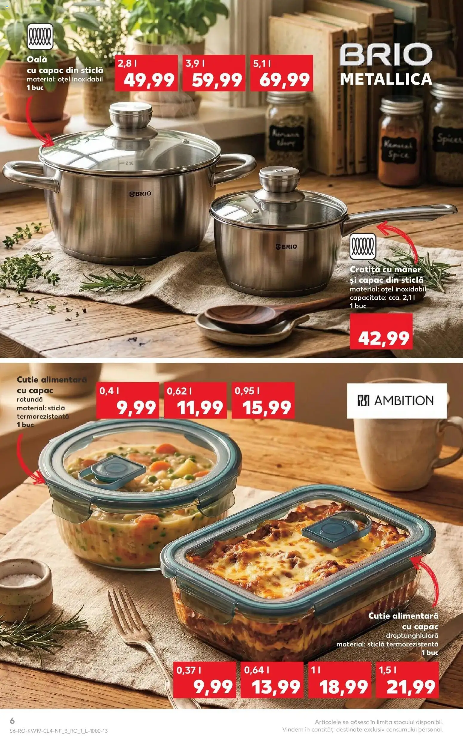 Noul catalog Kaufland – valabil de la 06.05.2026 | Pagină: 6 | Produse: Cratiță, Oală, Mâner, Cutie