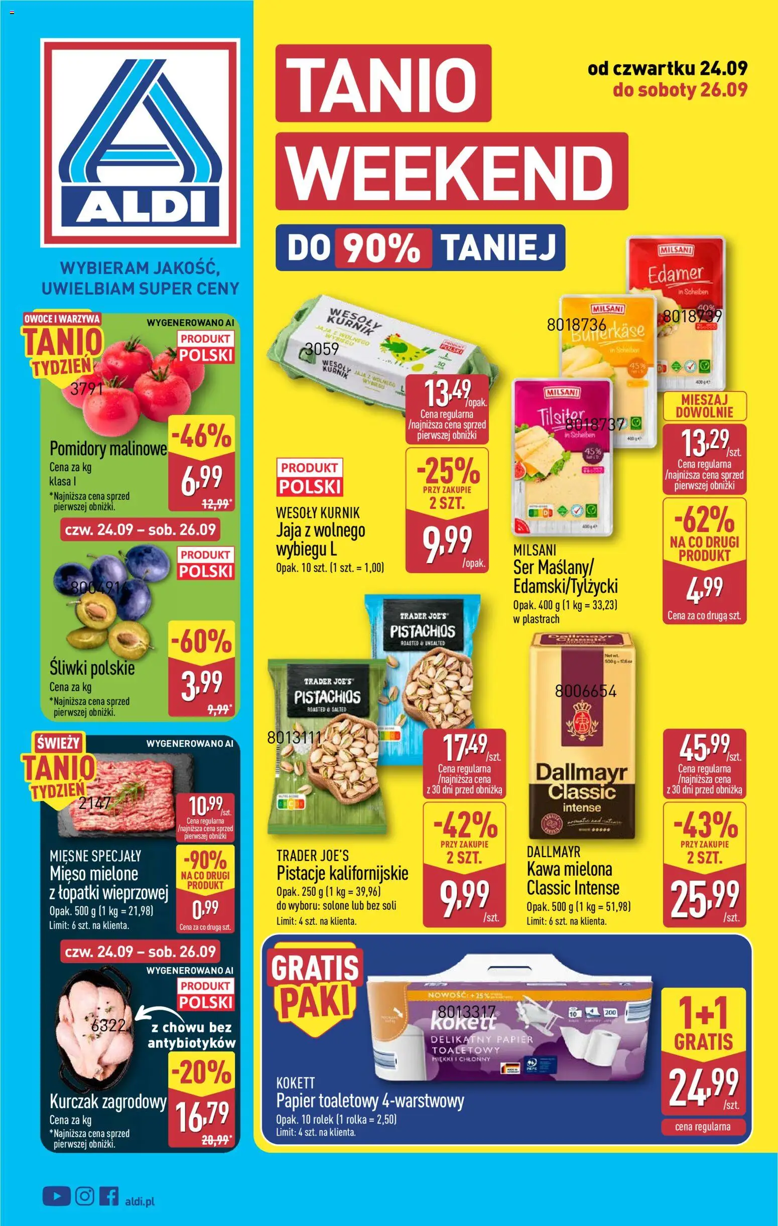 Aldi Polsko leták - Oferta weekendowa od 24.09.2026 | Strana: 1 | Produkty: Kaše