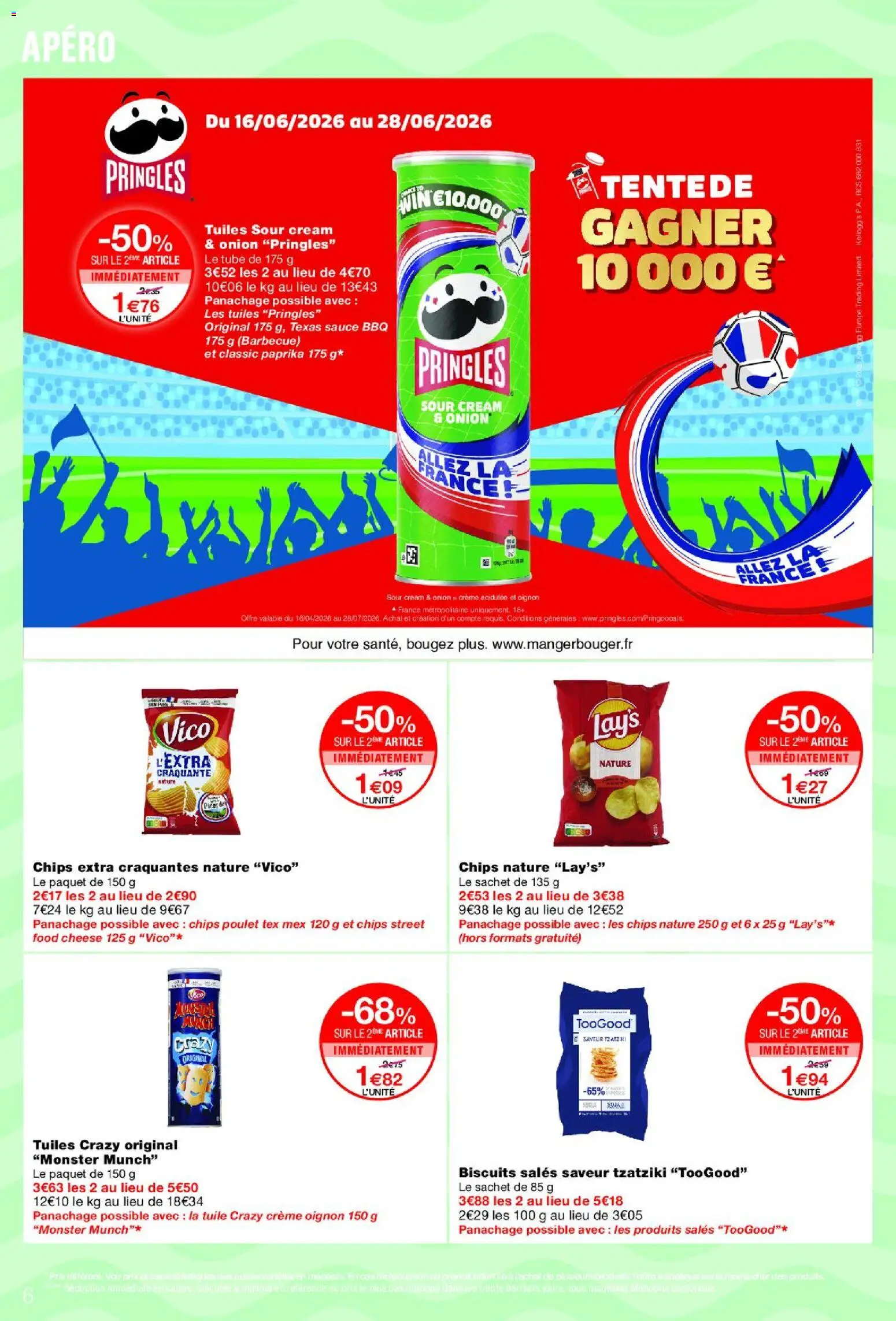 {H1} | Page: 6 | Produits: Paprika, Barbecue, Chips, Biscuits
