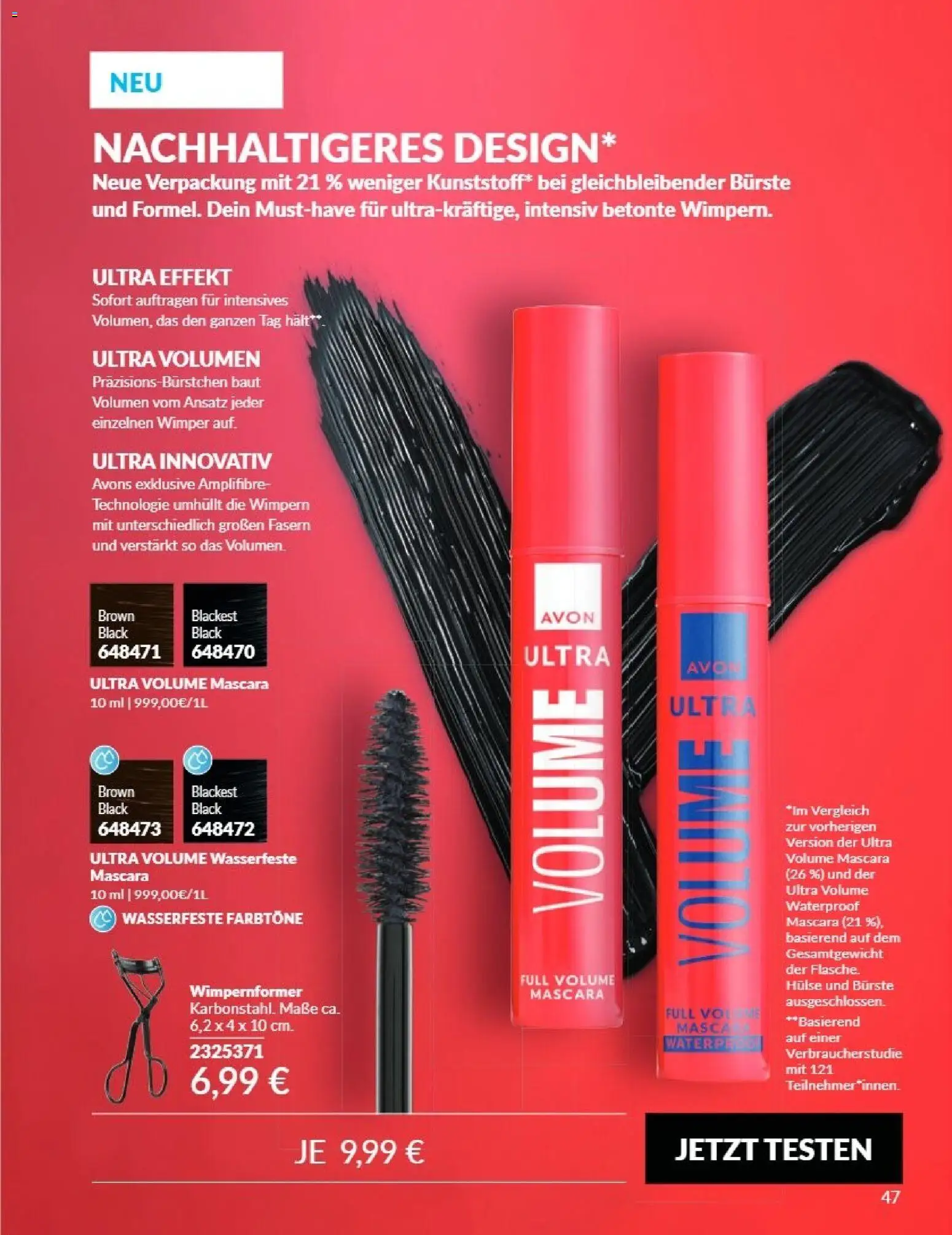 AVON Katalog September 2026 – gültig ab 01.09.2026 | Seite: 43 | Produkte: Bürste, Wimpernformer, Mascara