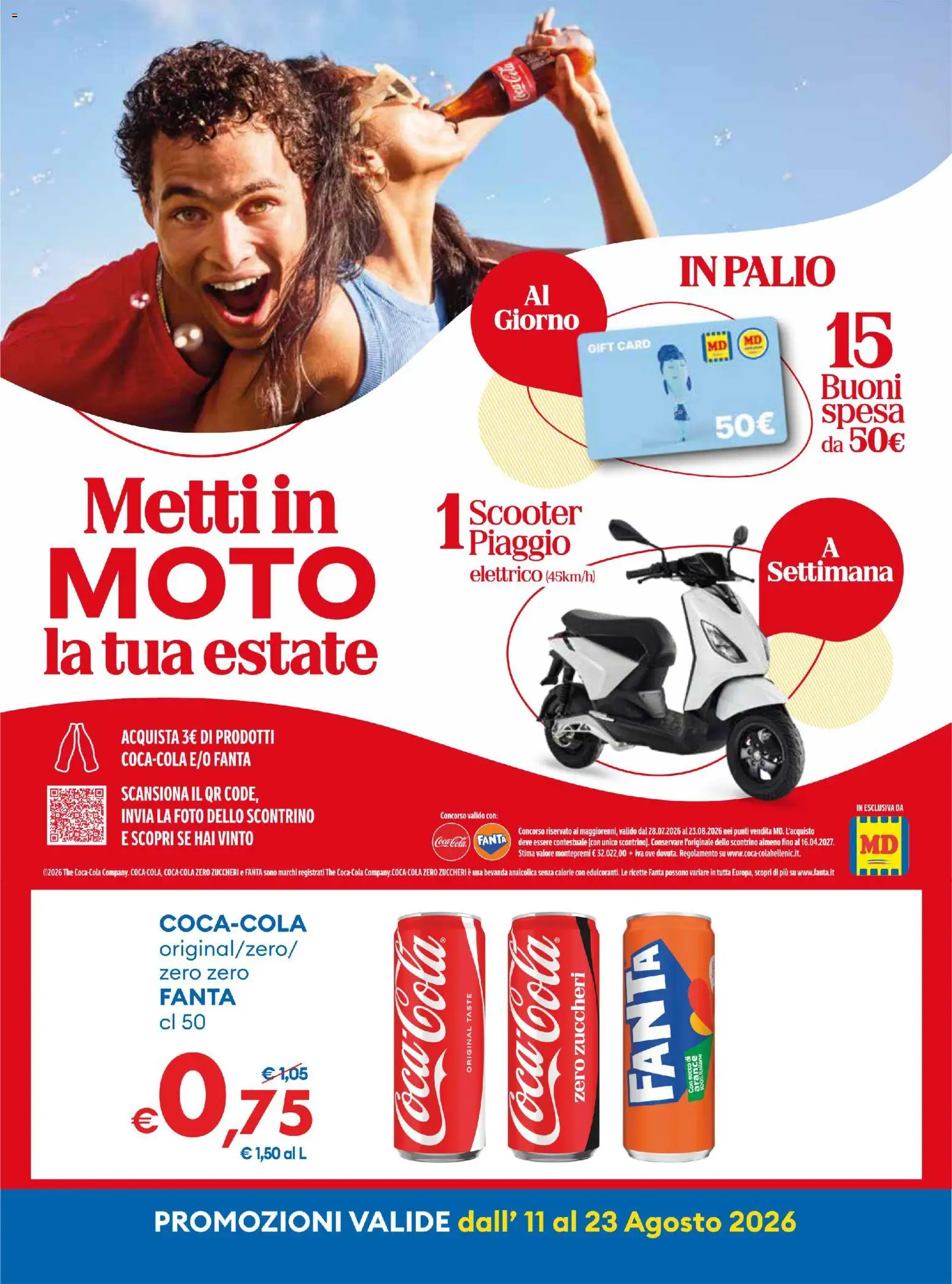 Volantino MD Discount del 11/08/2026 | Pagina: 16 | Prodotti: Arance, The, Fanta, Coca Cola