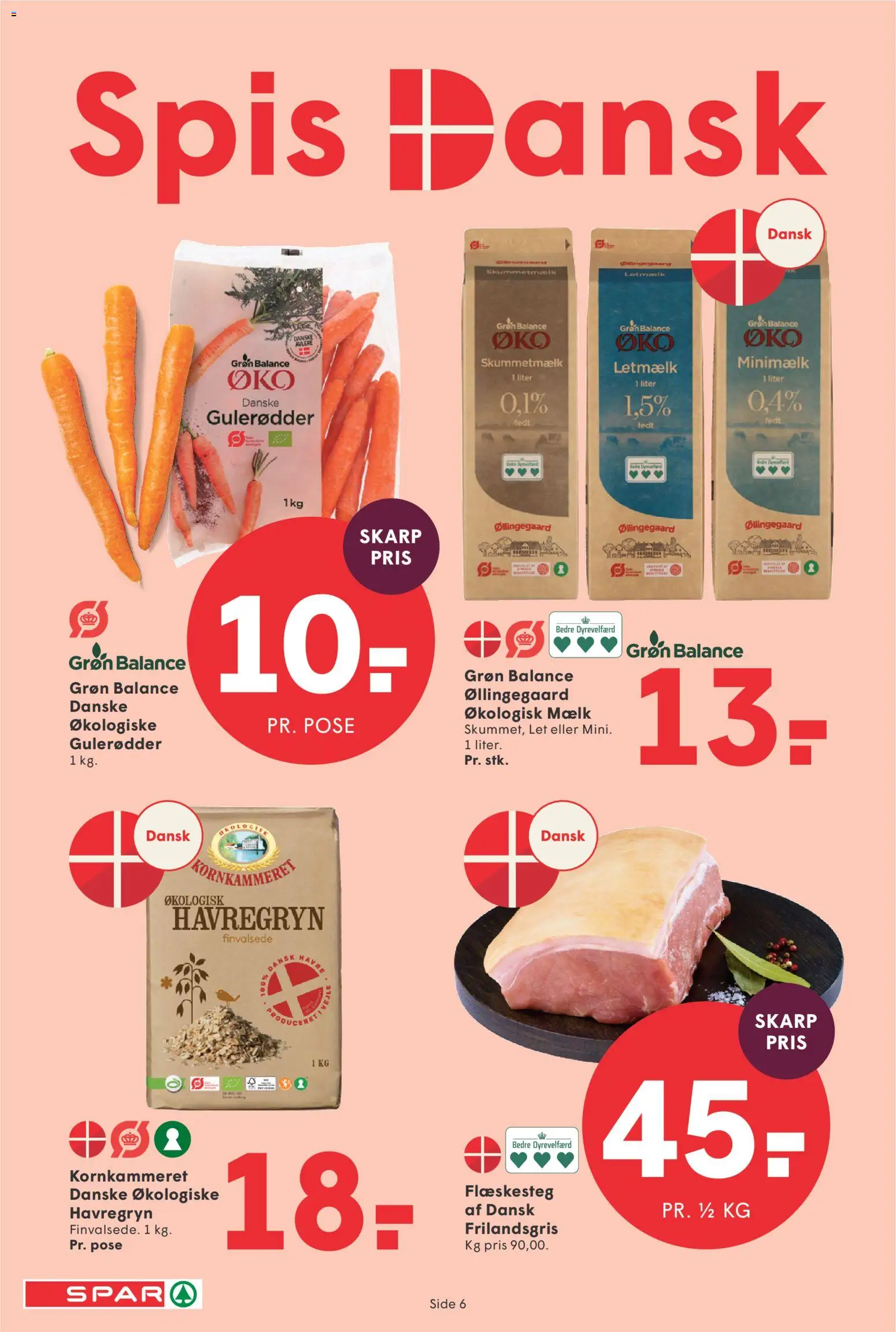 Spar tilbudsavis – gyldig fra 28/08/2026 | Side: 7 | Produkter: Mælk, Gulerødder, Havregryn, Letmælk