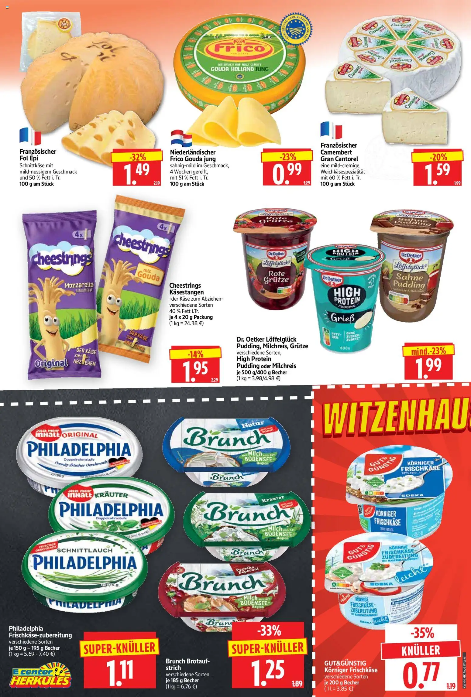 HERKULES Prospekt – gültig ab 26.10.2026 | Seite: 6 | Produkte: High protein pudding, Philadelphia, Gouda, Sahne