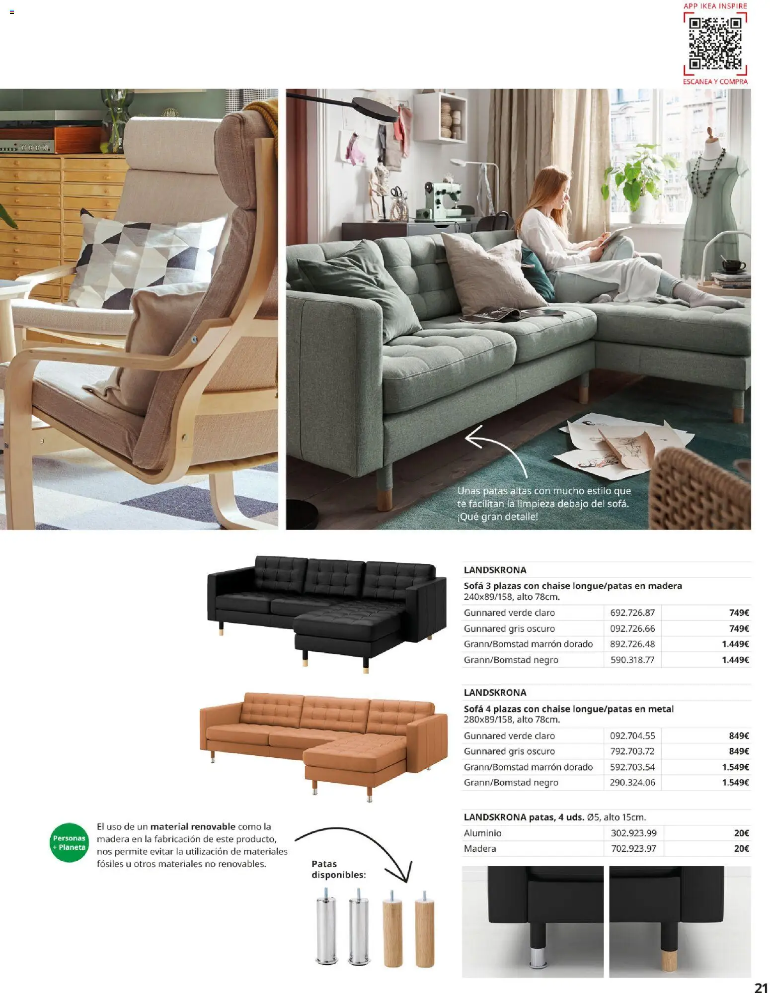 Catálogo IKEA Sofás │ válido desde el 07.05.2026 | Página: 21 | Productos: Té, Sofá