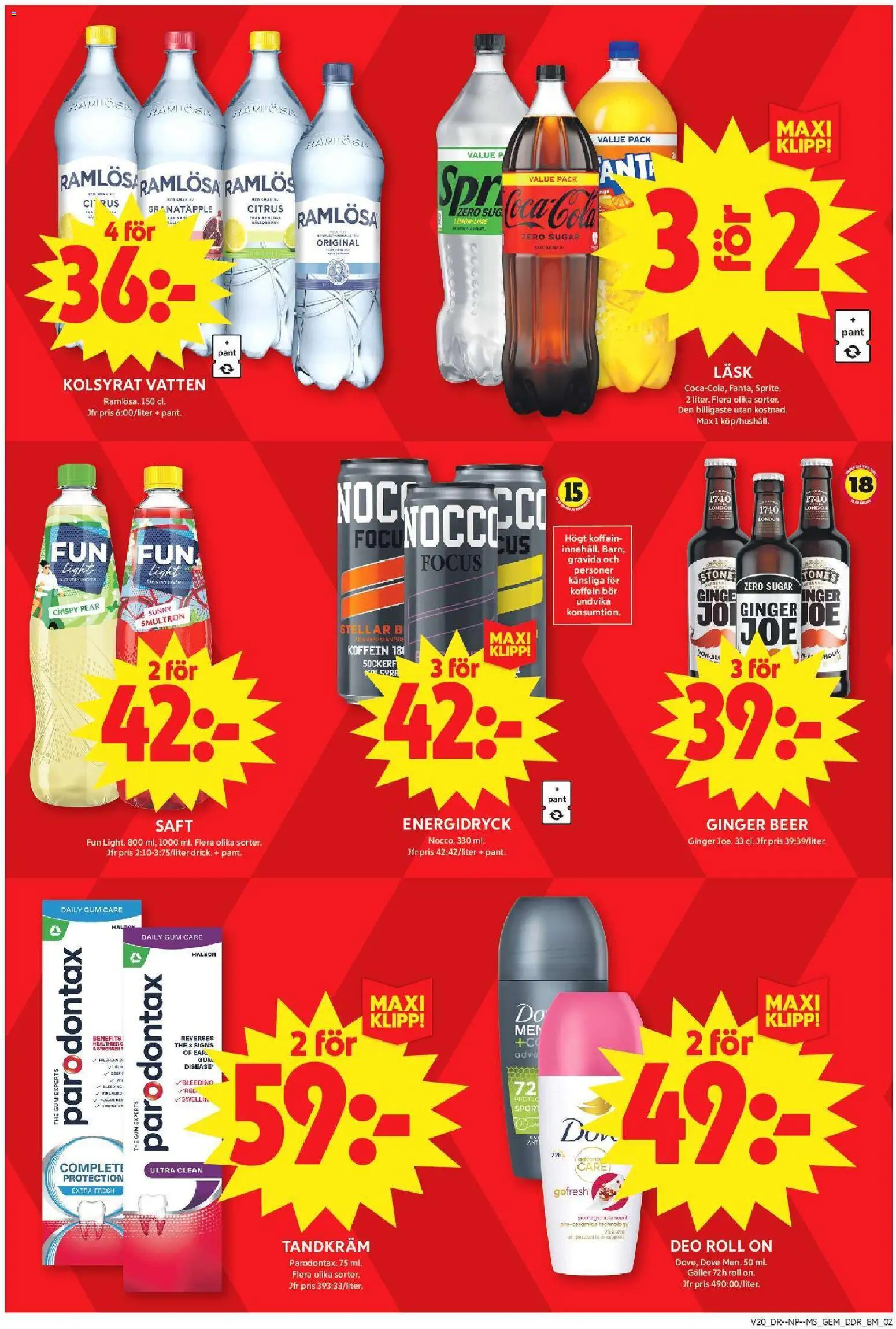 ICA Maxi reklamblad aktuell från 11.05.2026 | Sida: 7 | Produkter: Gem, Tandkräm, Galler, Juice