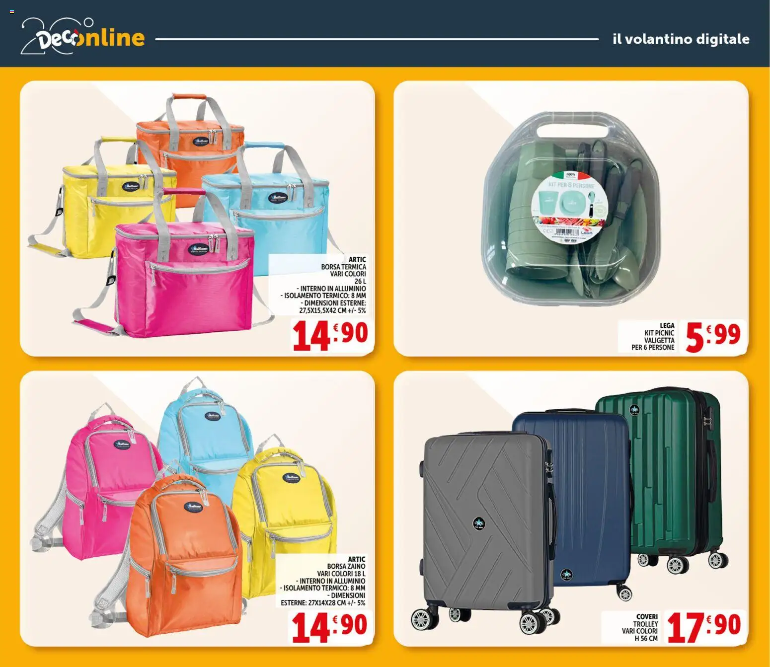 Volantino Decò del 29.05.2026 | Pagina: 36 | Prodotti: Borsa, Alluminio, Trolley, Valigetta