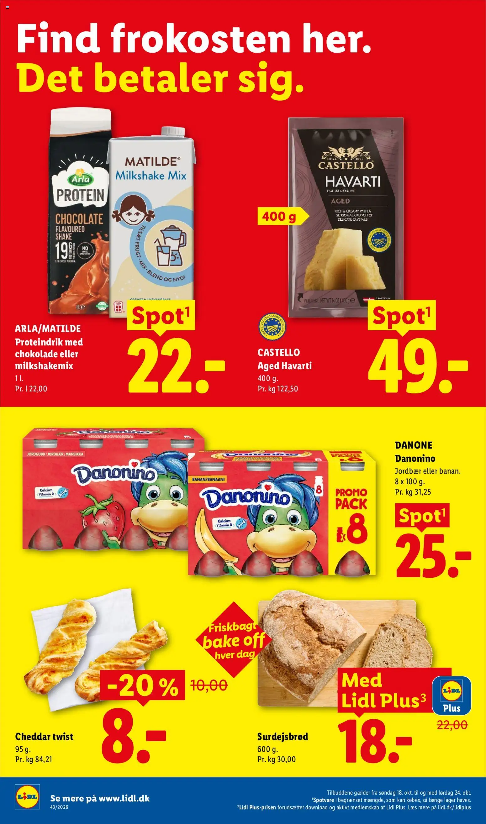 Lidl tilbudsavis – gyldig fra 18/10/2026 | Side: 19 | Produkter: Cheddar, Chokolade, Milkshake, Søm