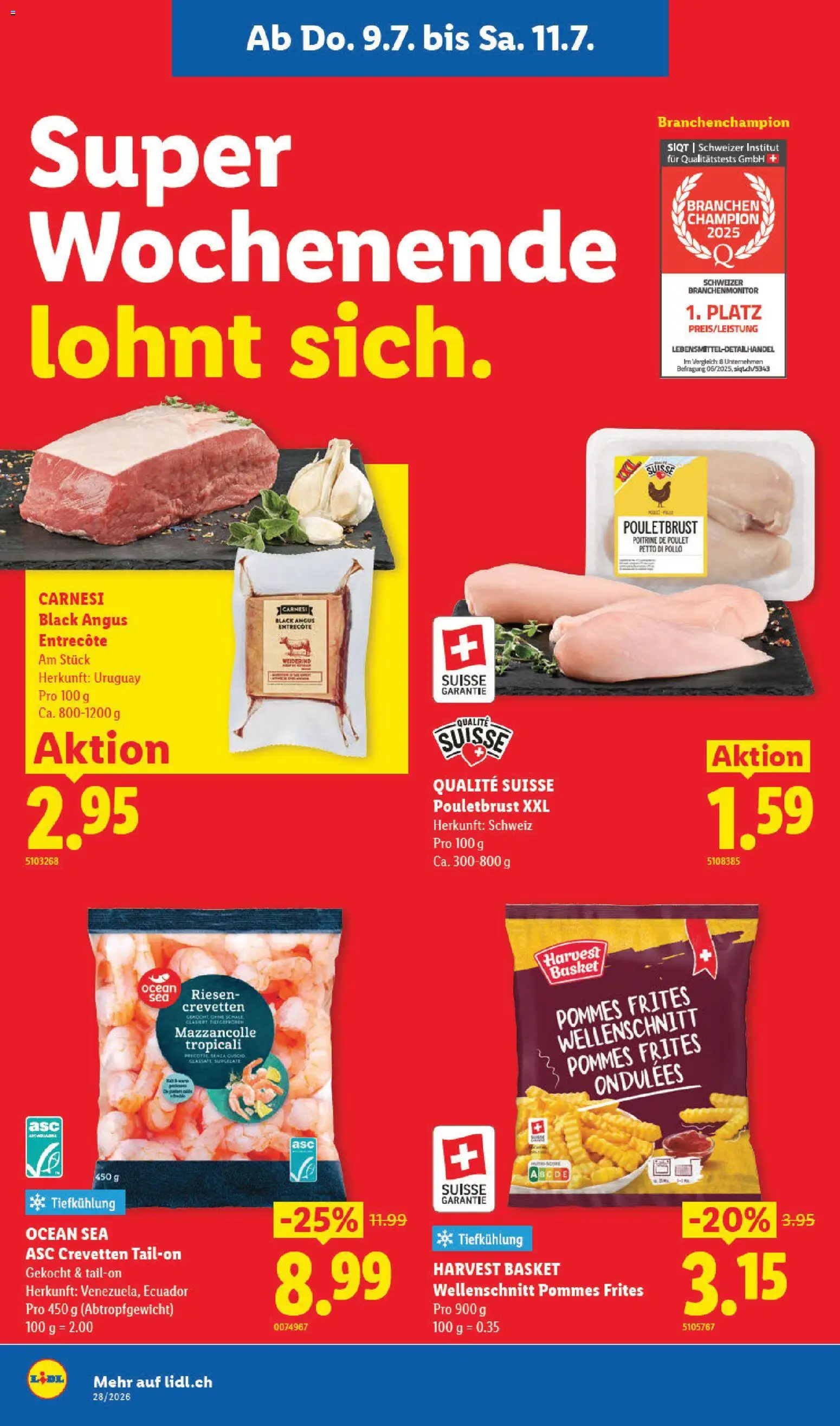 Lidl aktionen – gültig ab 09.07.2026 | Seite: 2 | Produkte: Pouletbrust, Pommes Frites