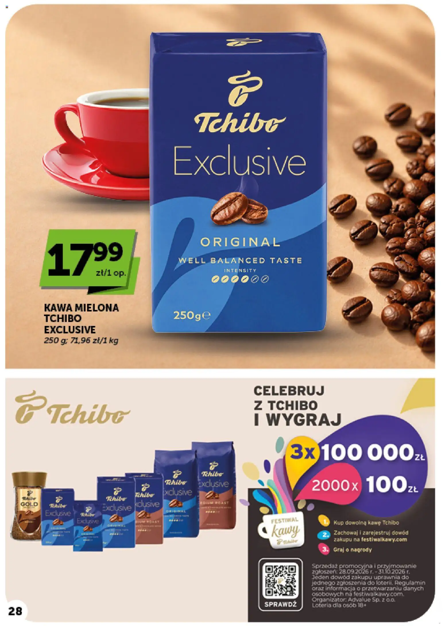 Euro Sklep gazetka - Market od 01.10.2026 | Strona: 28 | Produkty: Tchibo exclusive, Tchibo, Kawa, Kawa mielona