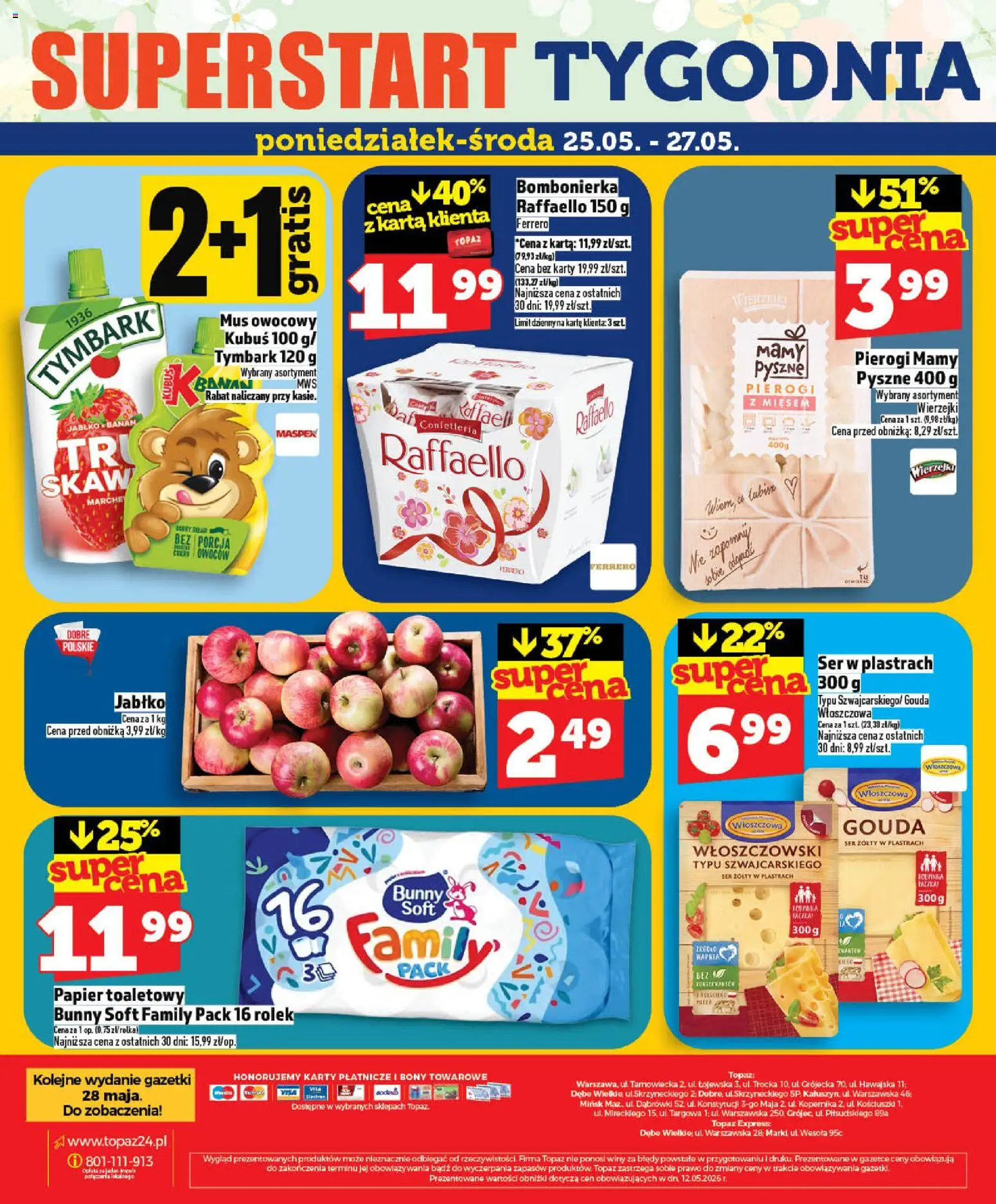 Topaz gazetka - MAZ od 21.05.2026 | Strona: 48 | Produkty: Ser żółty, Papier toaletowy, Bombonierka, Ser