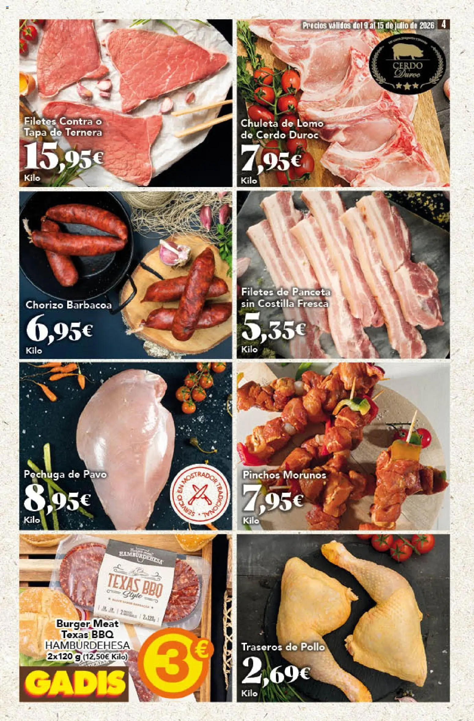 Gadis folleto │ válido desde el 09/07/2026 | Página: 4 | Productos: Ηλεκτρικός φούρνος, Cerdo, Barbacoa