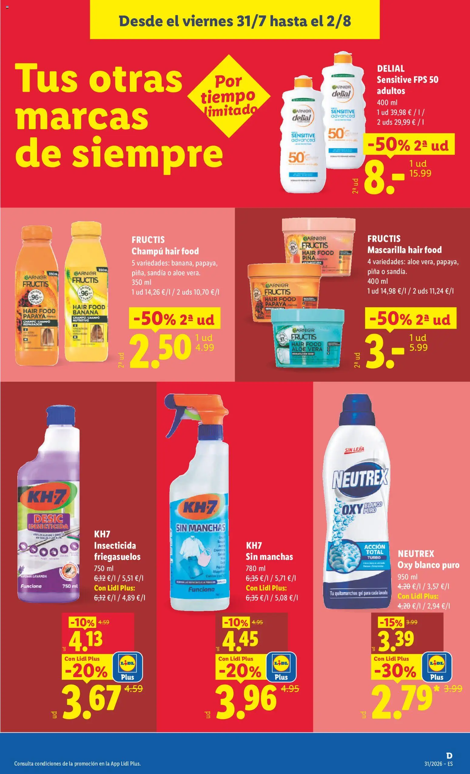 Lidl folleto │ válido desde el 27/07/2026 | Página: 27 | Productos: Champú, Quitamanchas, Piña, Sandía