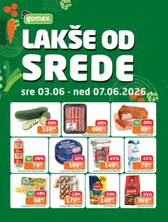 Gomex katalog Lakše od srede - pregled Gomex kataloga - važi od 03.06.2026