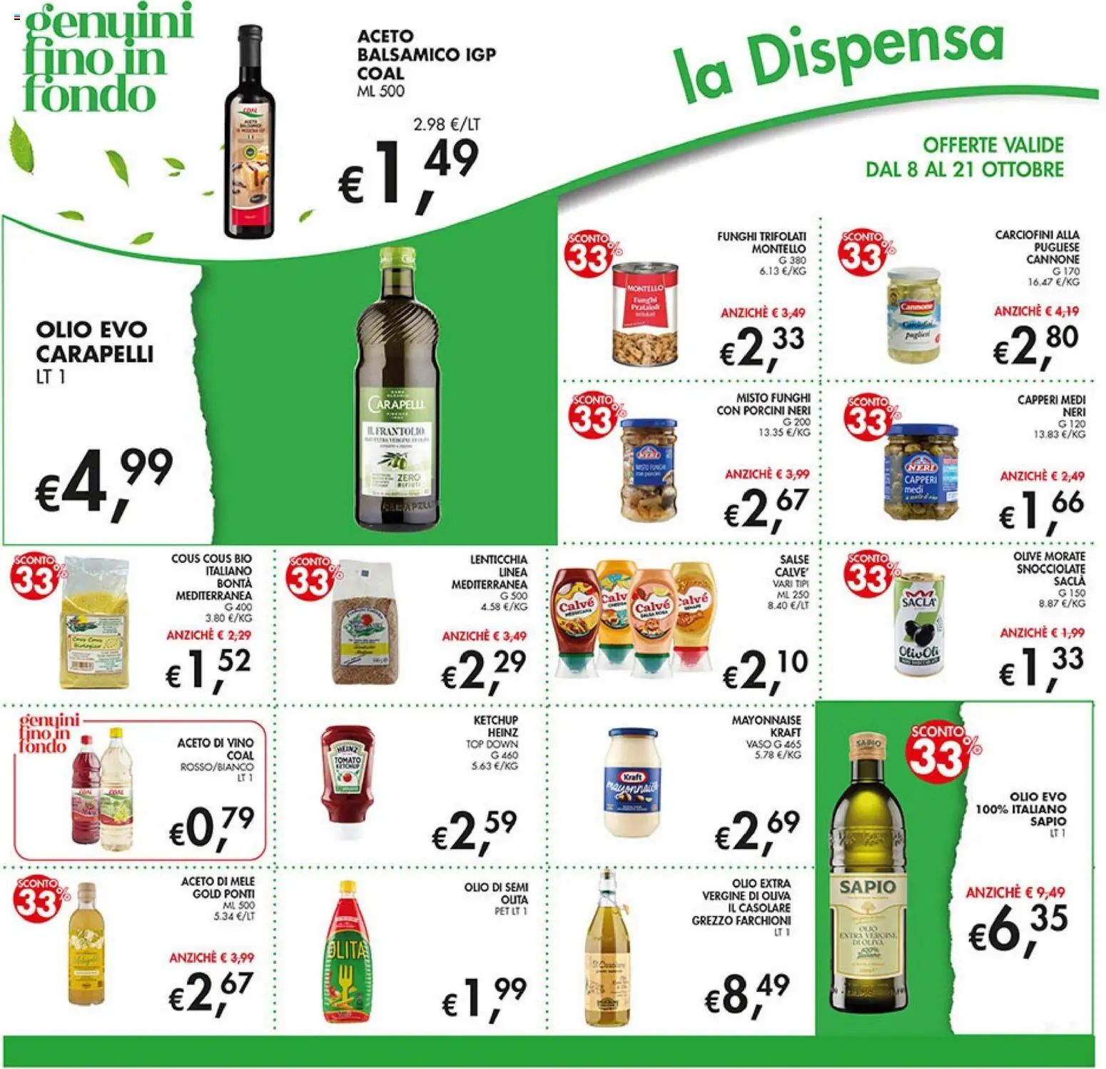 Volantino Coal del 08/10/2026 | Pagina: 22 | Prodotti: Aceto di mele, Olive, Cous cous, Vaso