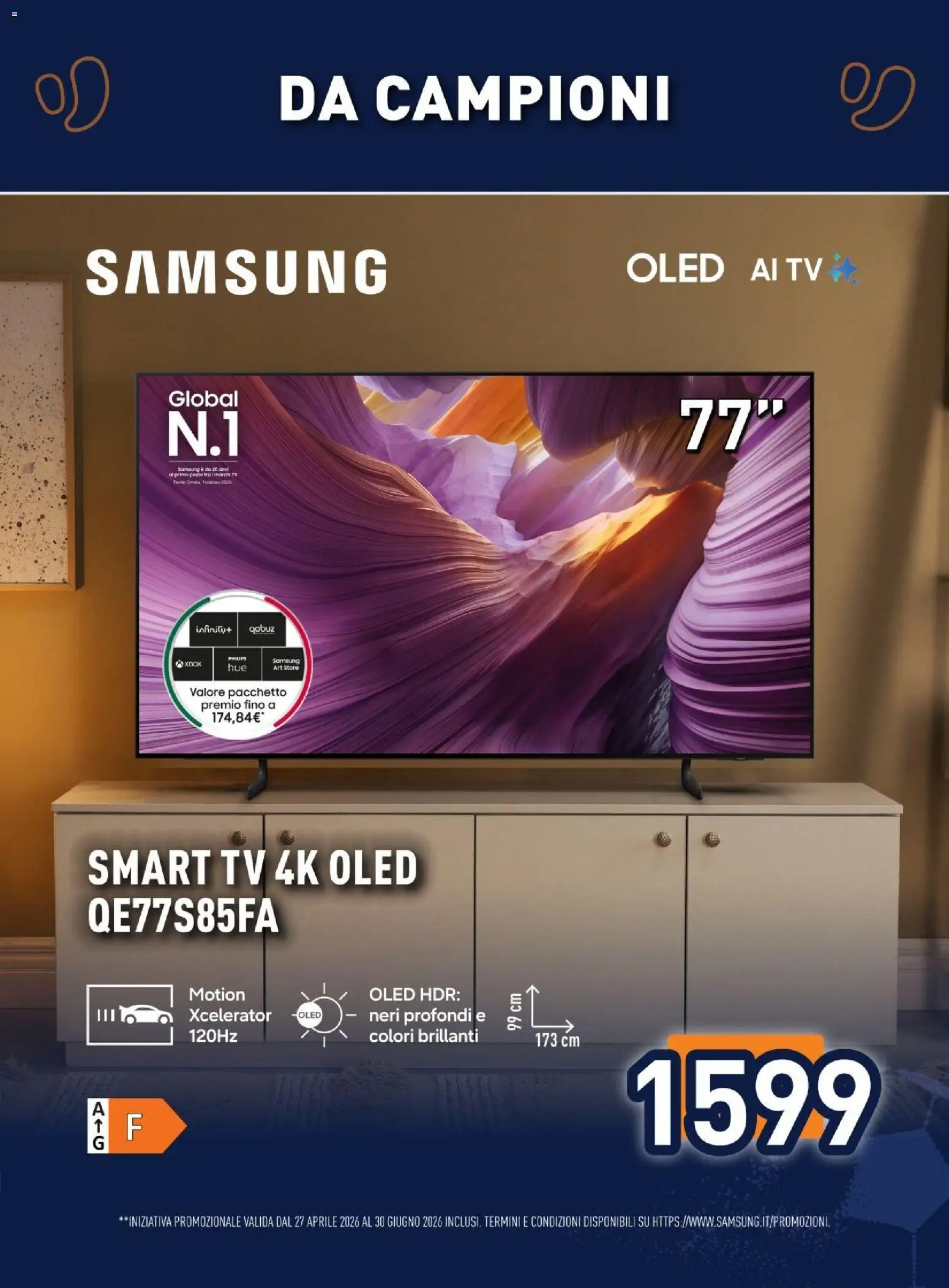 Volantino Unieuro del 05.06.2026 | Pagina: 3 | Prodotti: smart TV, TV, Samsung