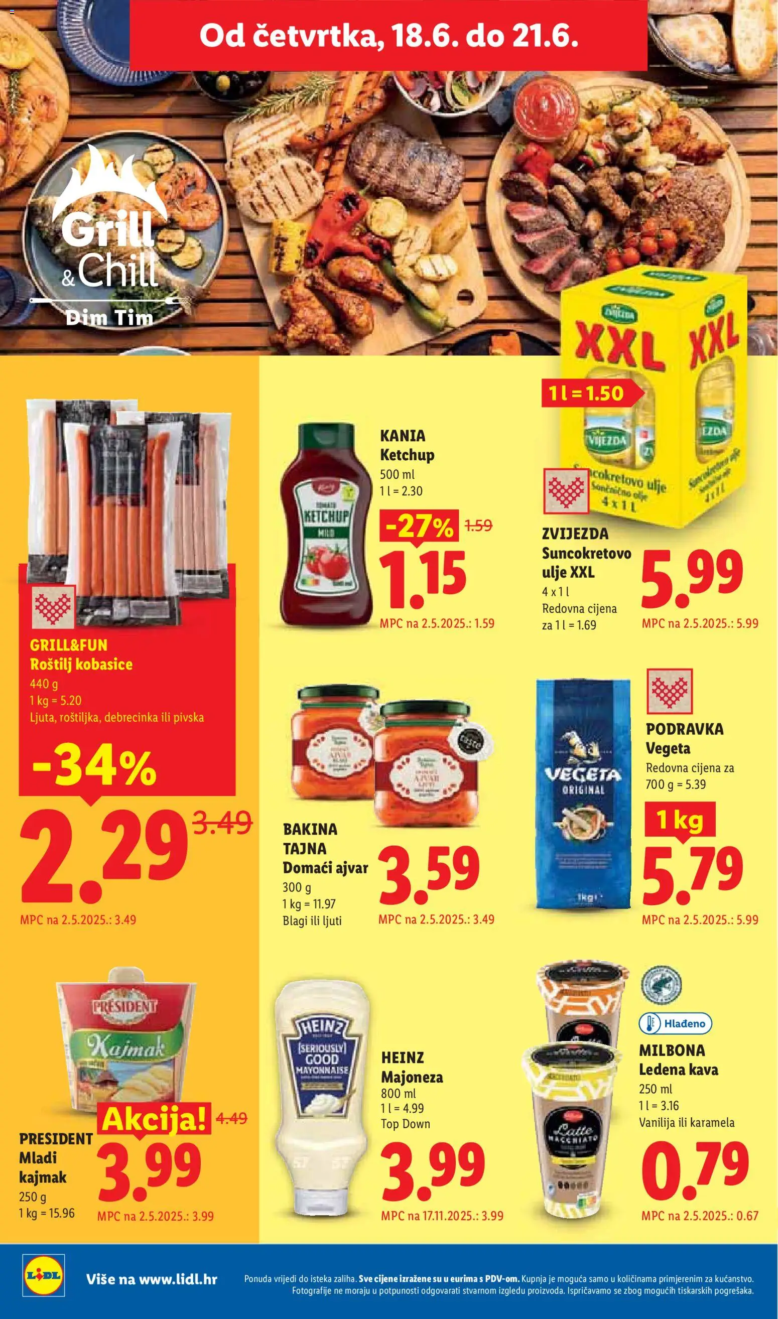 Lidl katalog | vrijedi od 15.06.2026 | Stranica: 56 | Proizvodi: Suncokretovo ulje, Ulje, Kava, Karamela