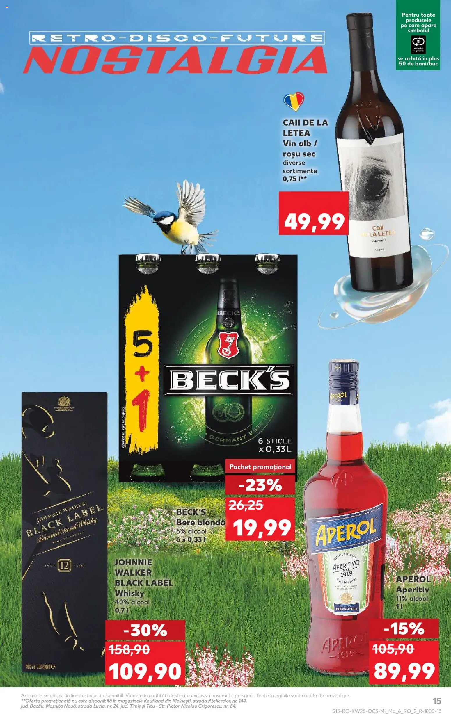 Noul catalog Kaufland – valabil de la 17.06.2026 | Pagină: 15 | Produse: Vin, Bere, Dale, Aperol