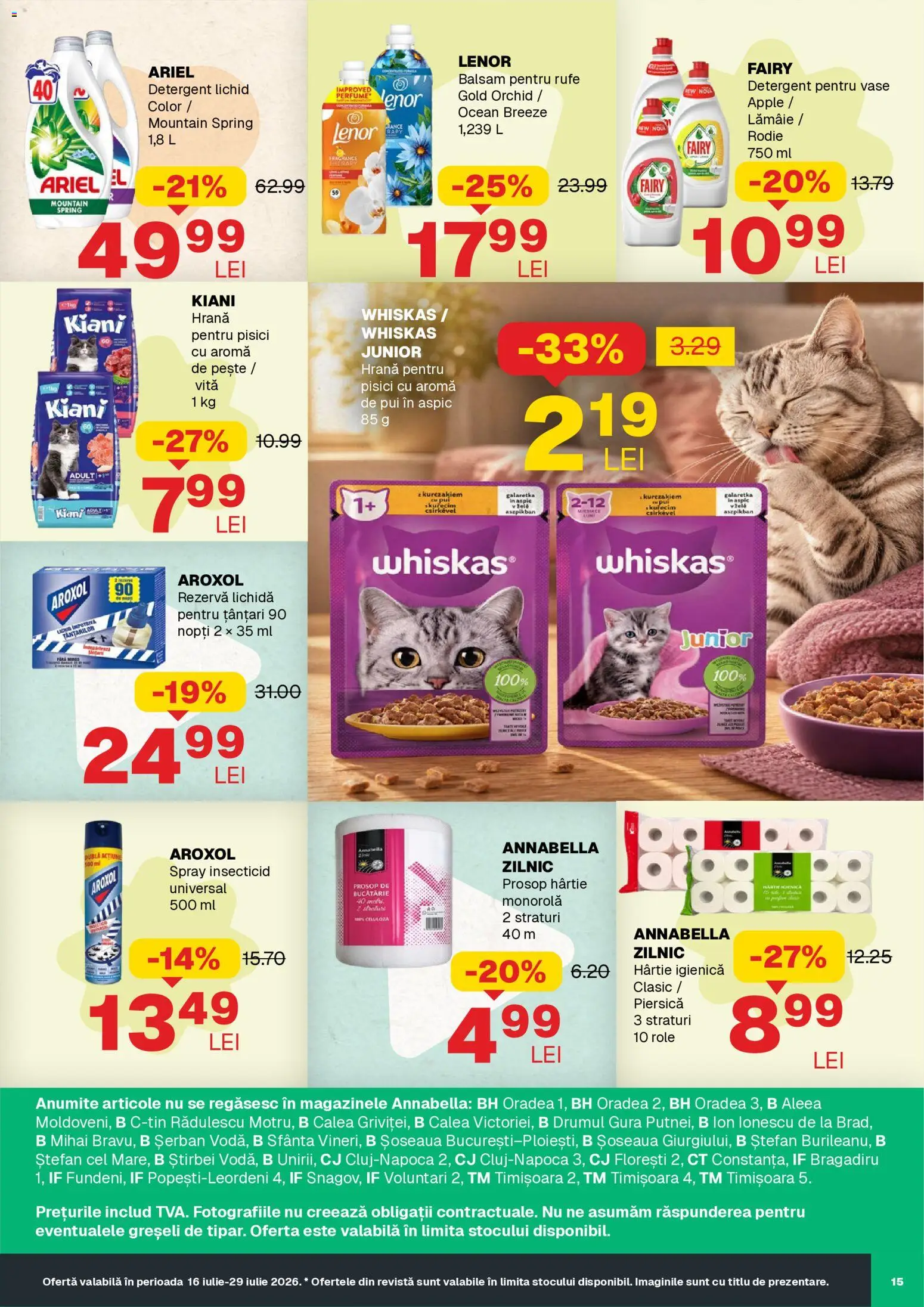 Noul catalog Annabella – valabil de la 16.07.2026 | Pagină: 15 | Produse: Vită, Vase, Role, Apple