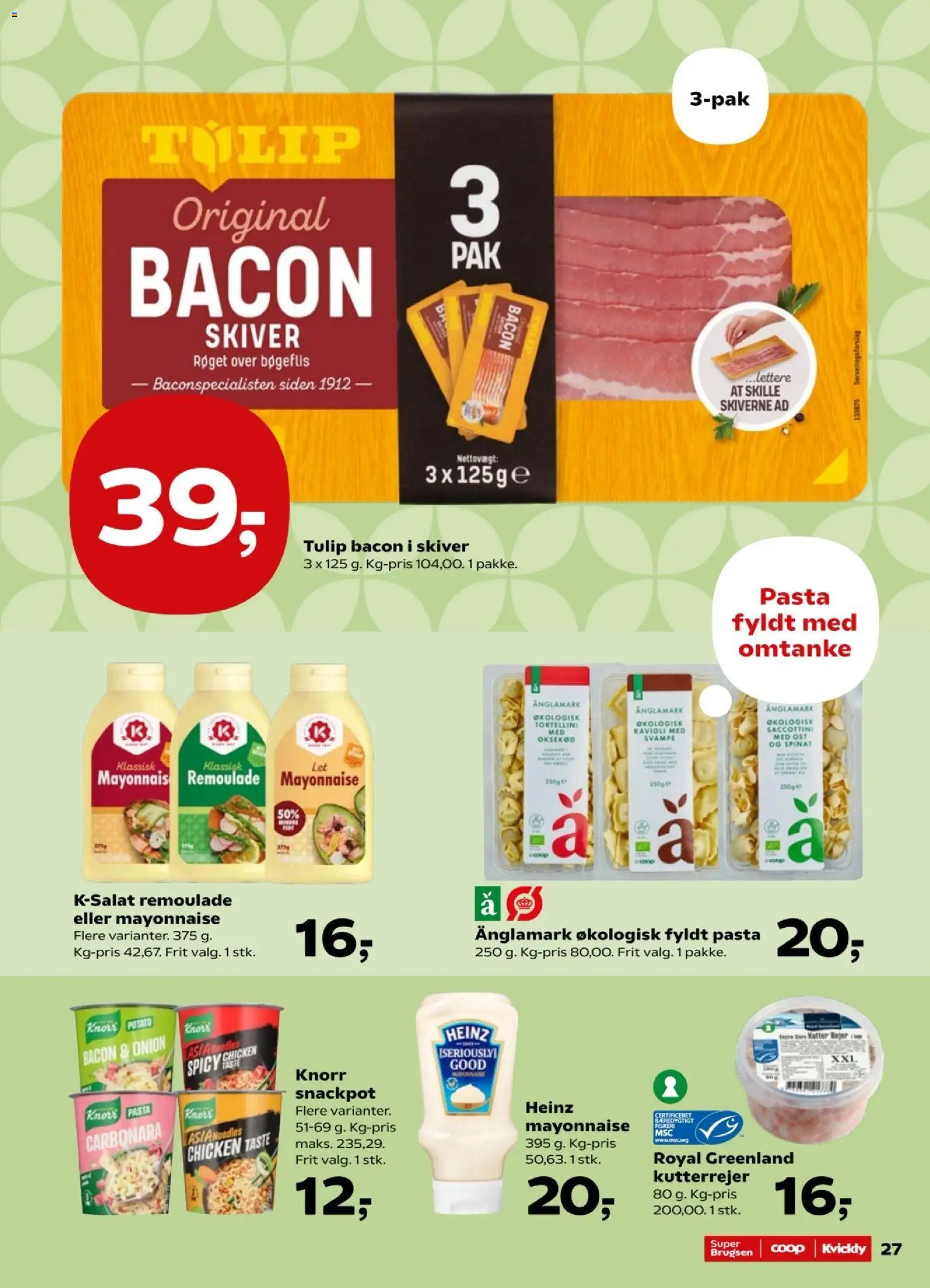 Super Brugsen tilbudsavis – gyldig fra 29.05.2026 | Side: 29 | Produkter: Svampe, Pasta, Oksekød, Bacon