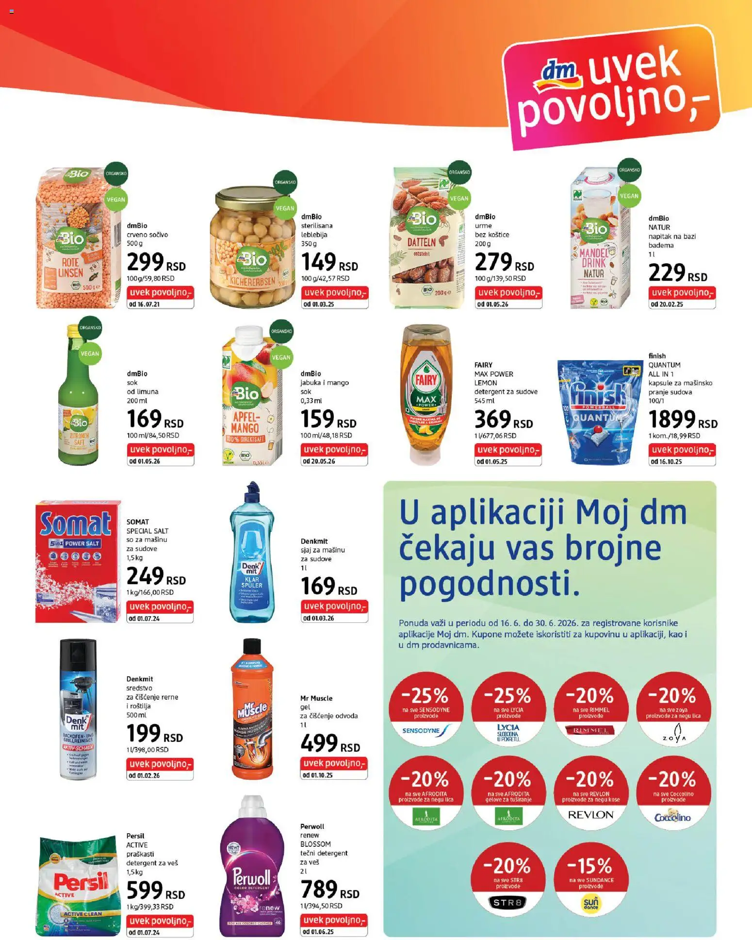 DM Drogerie katalog - važi od 16.05.2026 | Strana: 7 | Proizvode: Perwoll, So, Sok, Coccolino