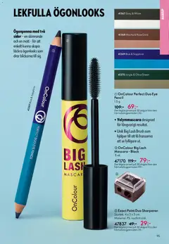 OnColour Big Lash Mascara - Black, Volymmascara designad för långvarigt resultat. Unik Big Lash Brush som hjälper till att få fransarna att se fylligare ut. 8 ml. - Förhandsvisning av reklamblad från butik Oriflame aktuell från 13.05.2026 | Sida: 95 | Produkter: Mascara, Ögonpenna