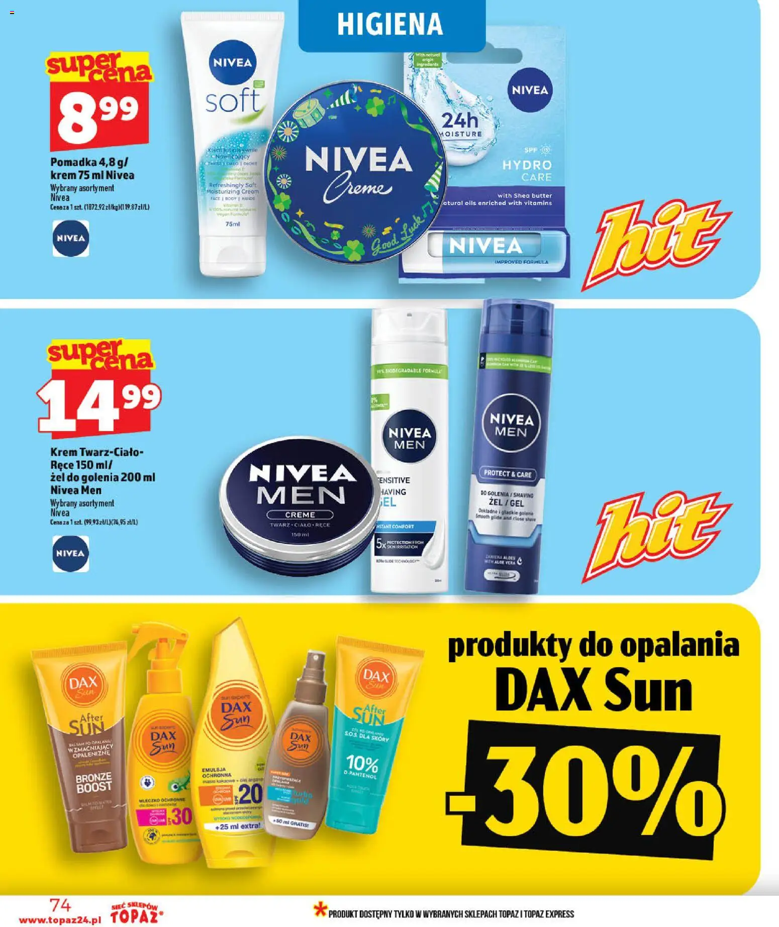 Topaz gazetka od 03.06.2026 | Strona: 74 | Produkty: Pomadka, Krem