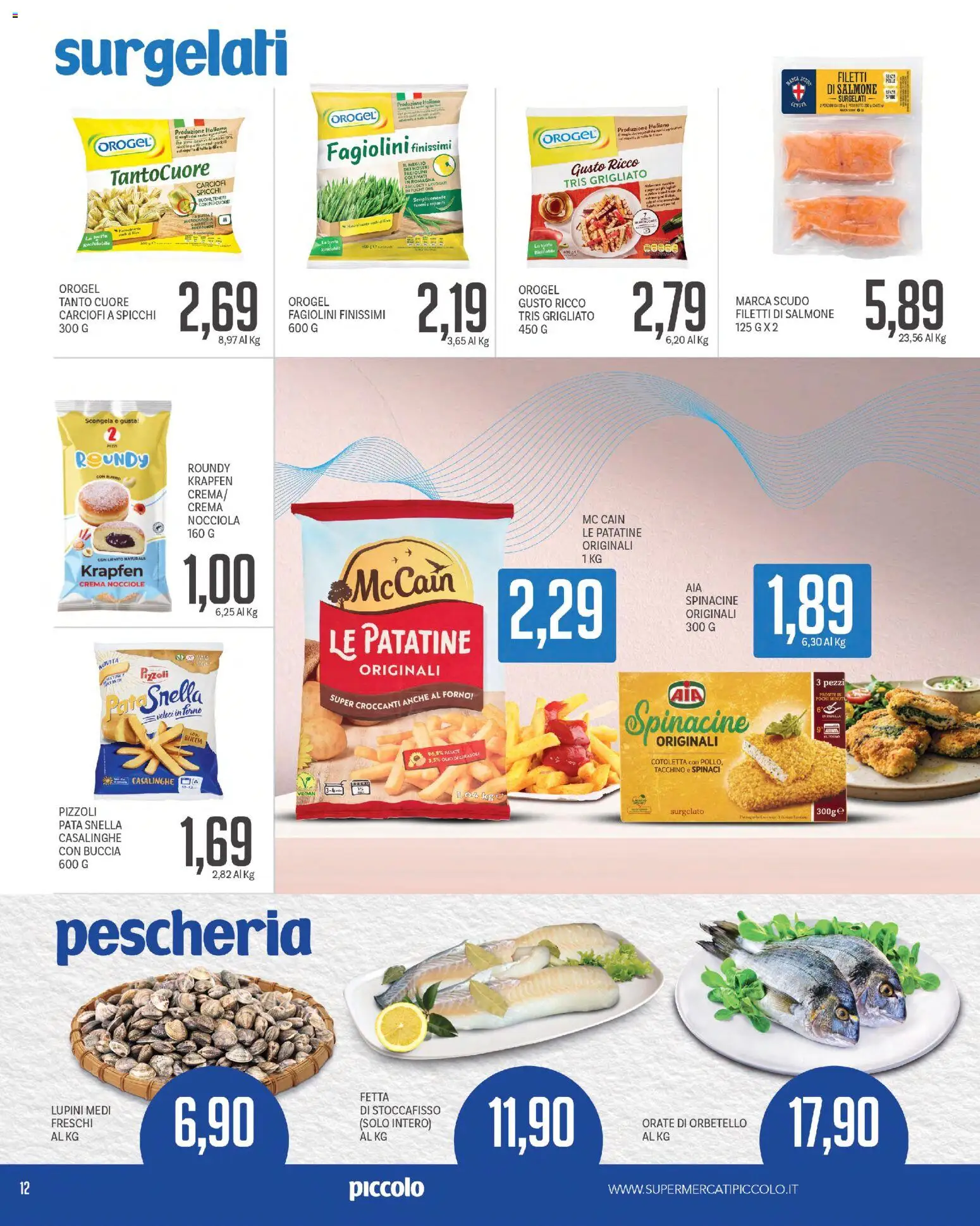 Volantino Piccolo del 12/10/2026 | Pagina: 12 | Prodotti: Lupini, Crema, Carciofi, Fagiolini
