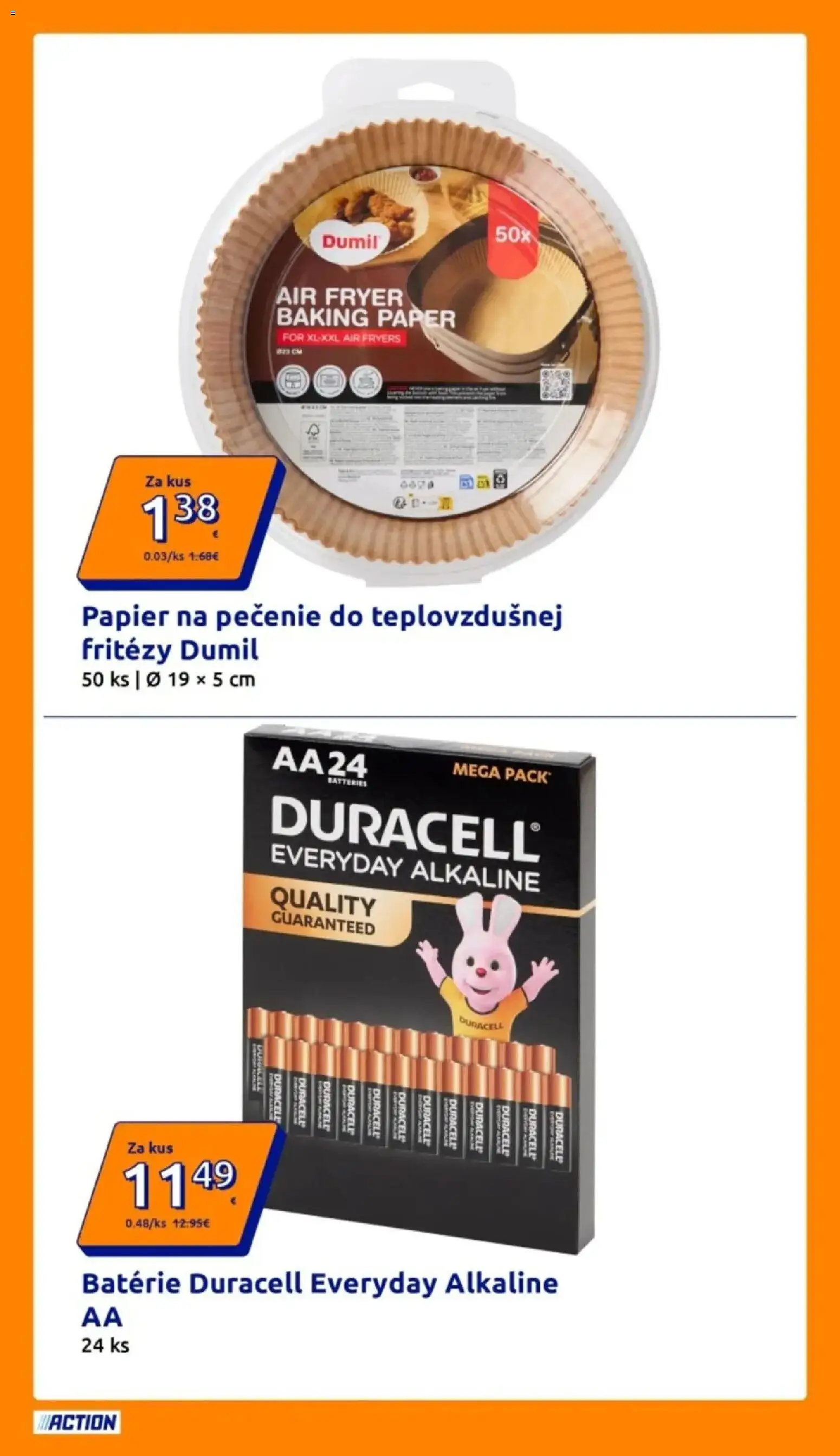Nové Action akcie – leták je platný od 21.10.2026 | Strana: 6 | Produkty: Batérie, Papier na pečenie