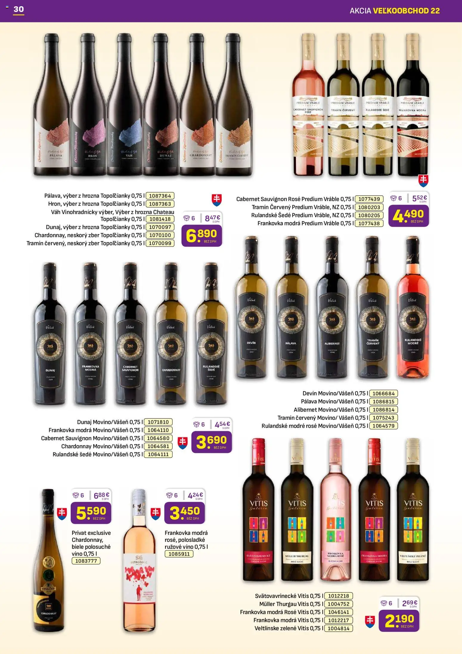 Nové Libex akcie – leták je platný od 02.11.2026 | Strana: 30 | Produkty: Víno, Rúžové víno