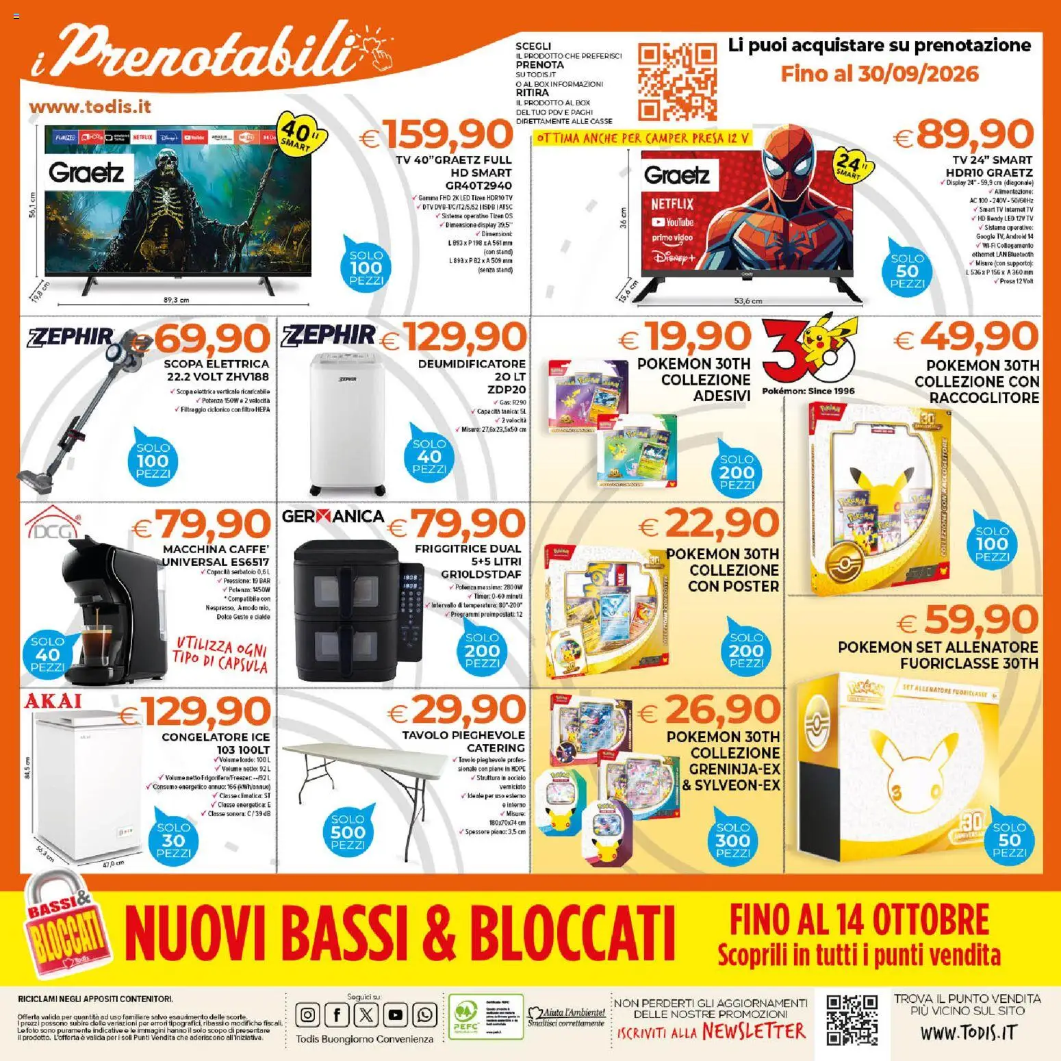 Volantino Todis del 17/09/2026 | Pagina: 24 | Prodotti: Scopa elettrica, smart TV, TV, Presa