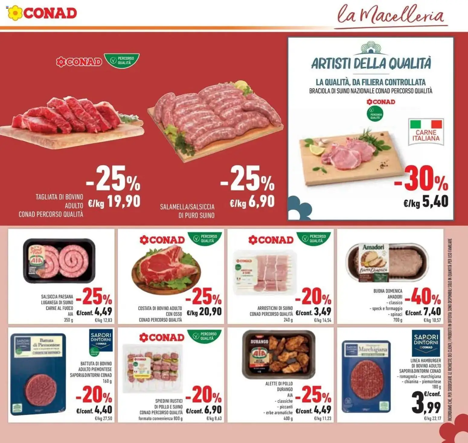 Volantino Conad dal 12/08/2026 > Anteprima | Pagina: 13 | Prodotti: Speck, Salsiccia, Spiedini, Arrosticini