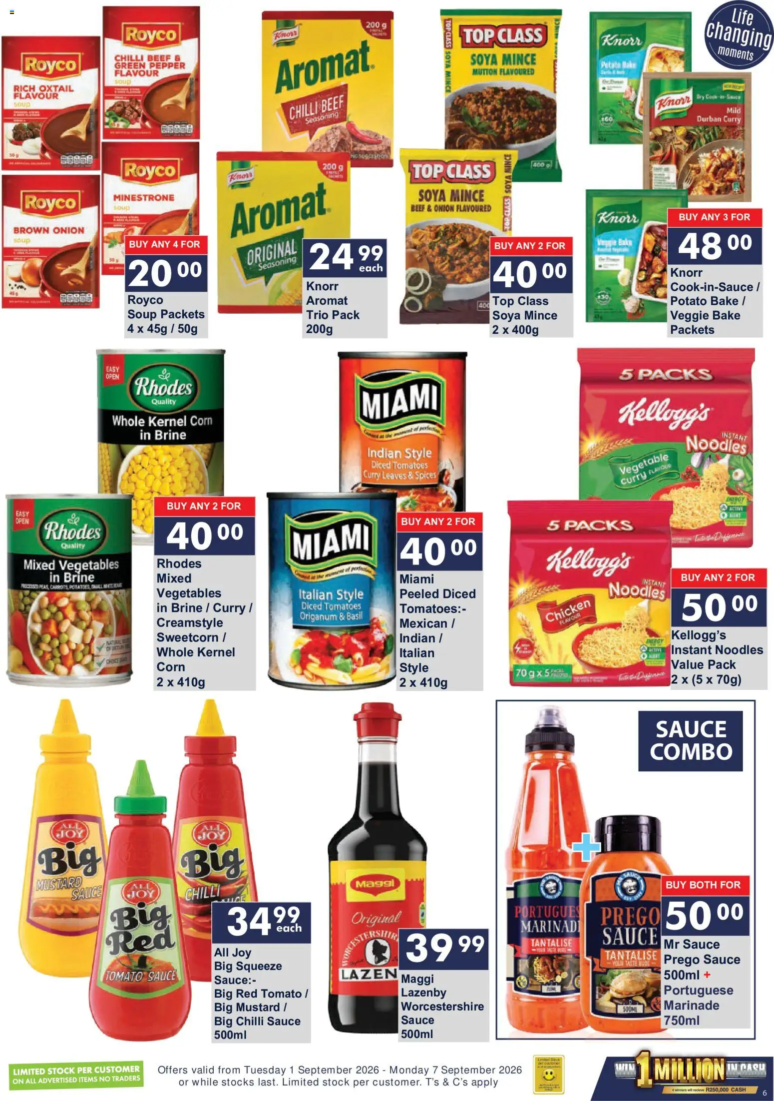 New President Hyper catalogue – valid from 01/09/2026 | Page: 6 | Products: Tomatoes, Stock, Aromat, Chilli