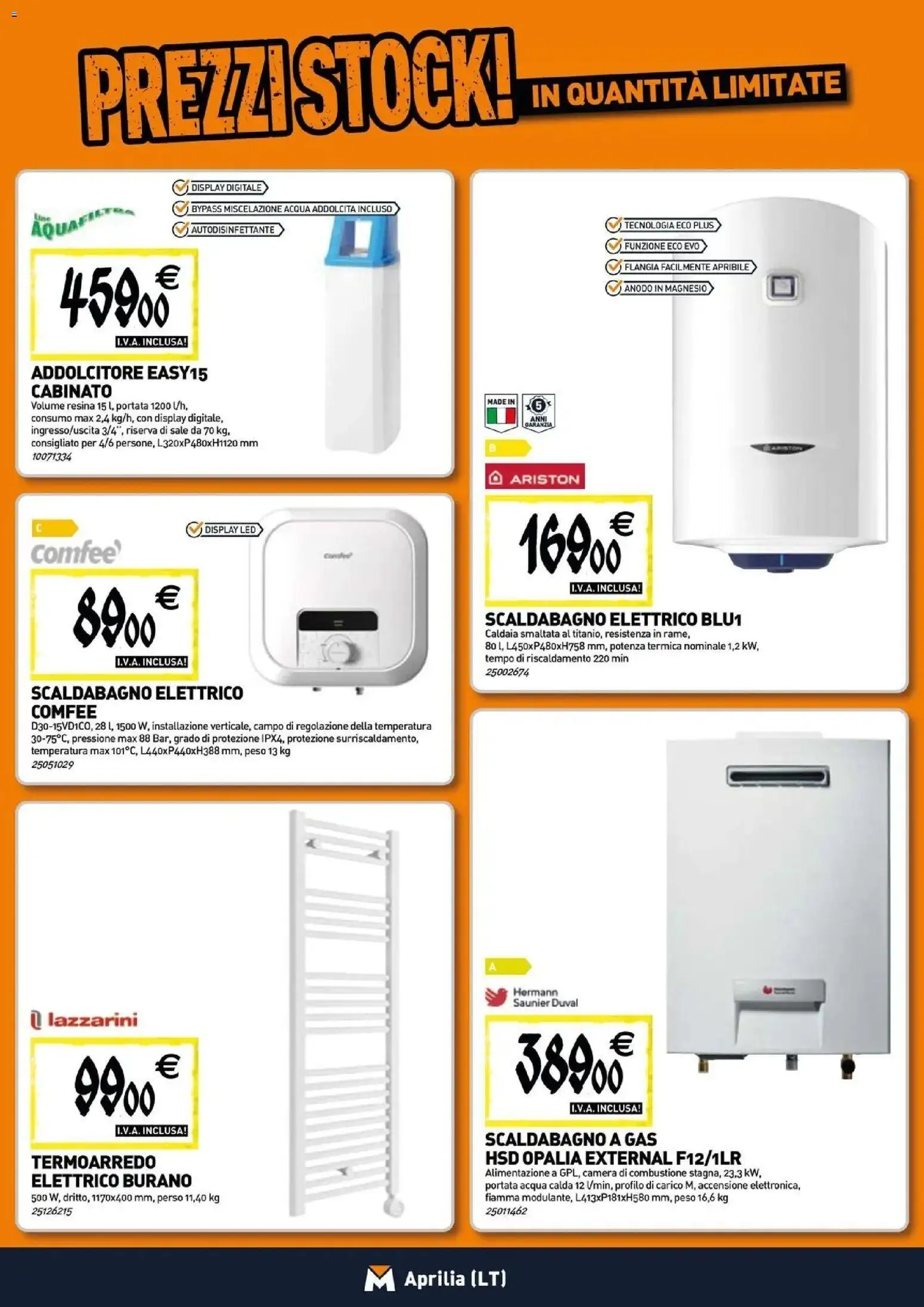 Volantino TECNOMAT del 30/07/2026 | Pagina: 6 | Prodotti: Scaldabagno, Caldaia, Acqua, Sale