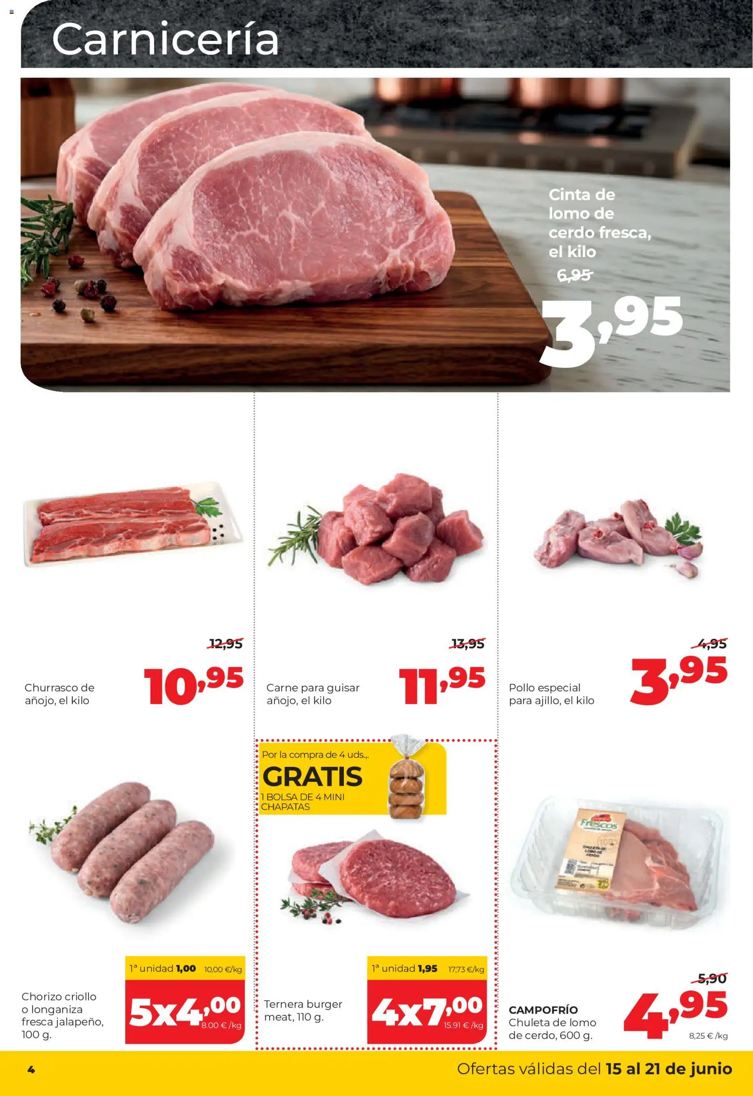Alimerka folleto Castilla y León │ válido desde el 15.06.2026 | Página: 4 | Productos: Cerdo, Bolsa, Longaniza
