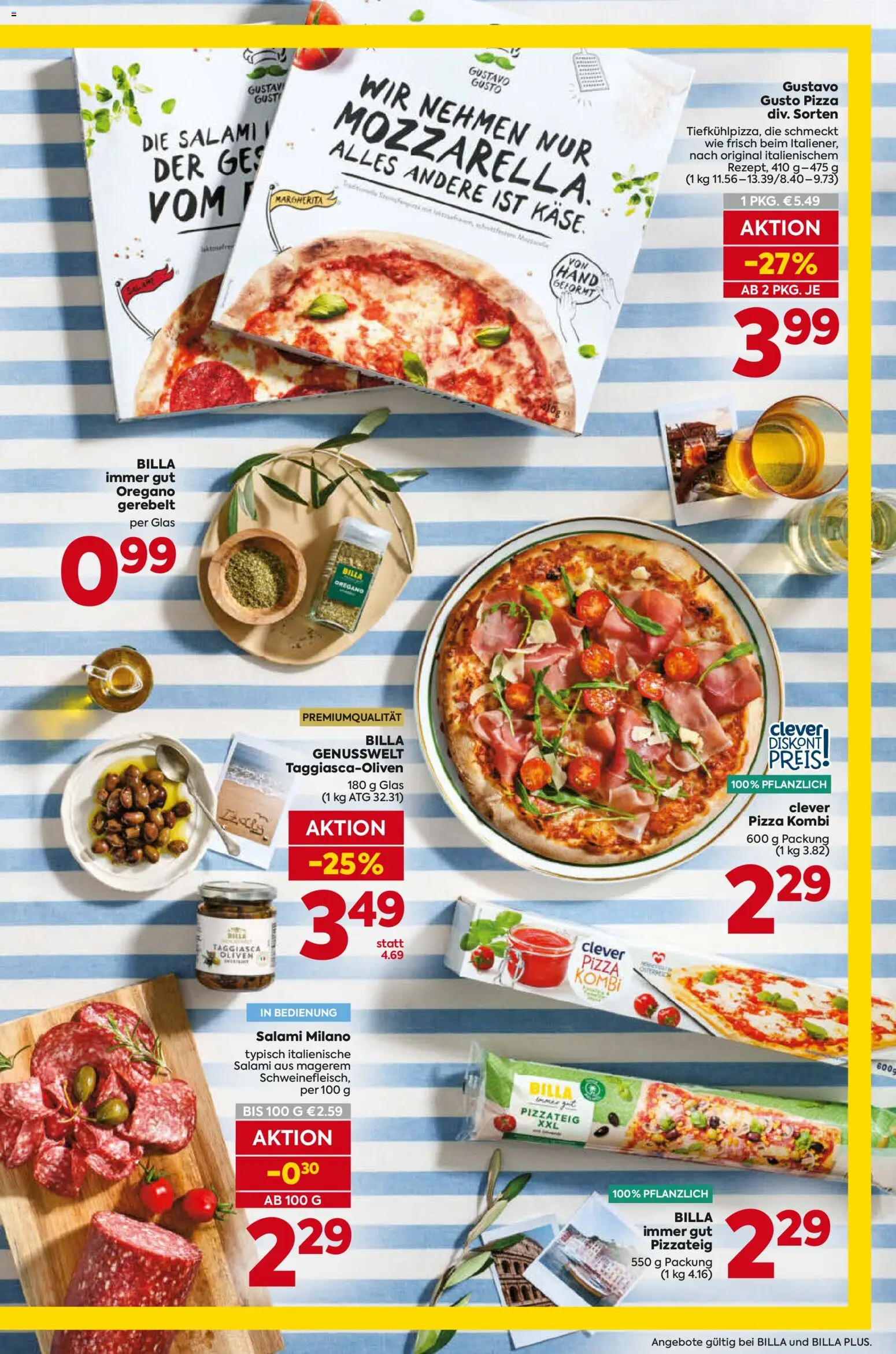 Billa Italia  gültig ab 07.05.2026 | Seite: 9 | Produkte: Szeder, Käse, Salami, Pizza