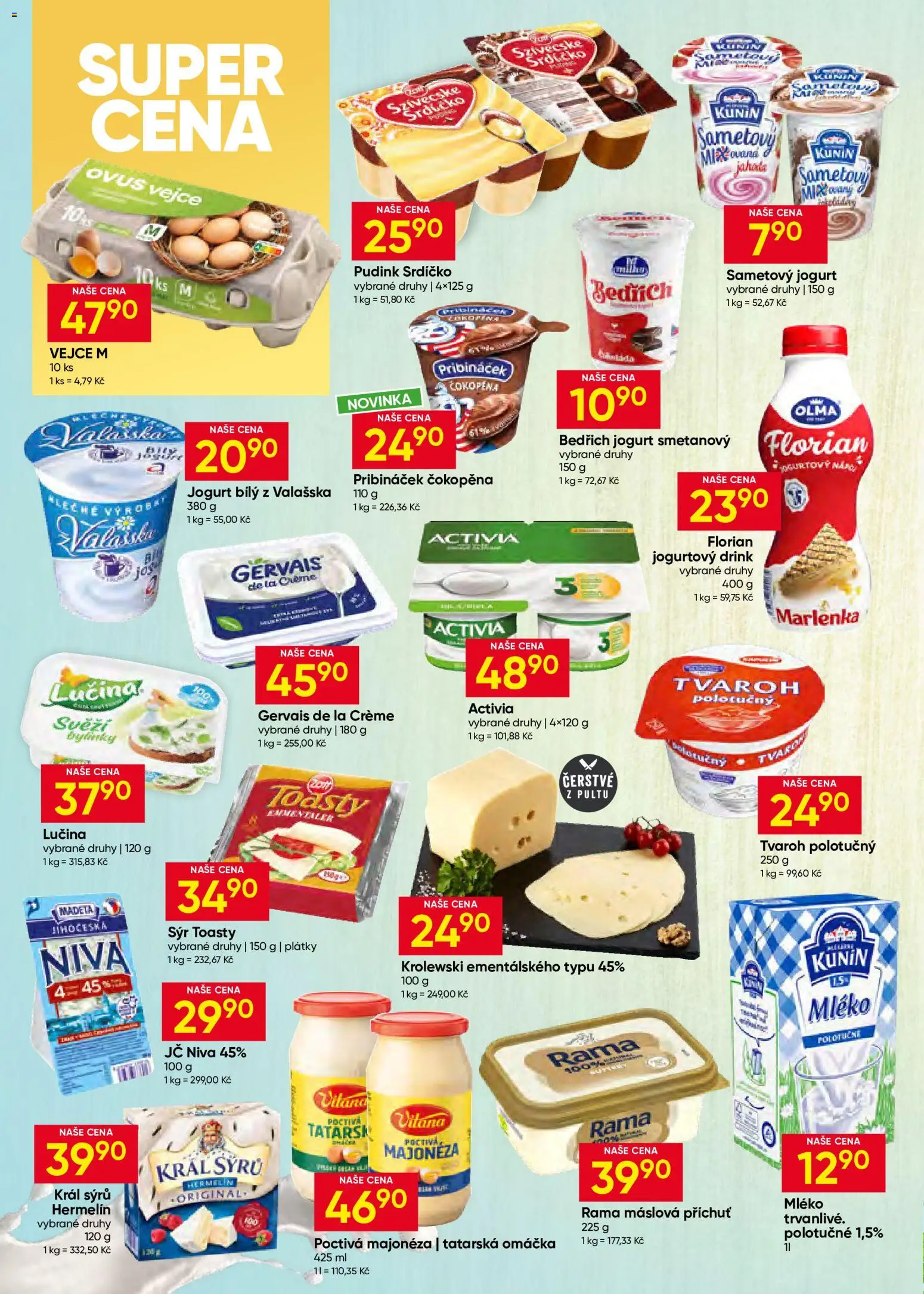 Hruška leták od 24.06.2026 | Strana: 4 | Produkty: Mléko, Sýr, Lučina, Tatarská omáčka