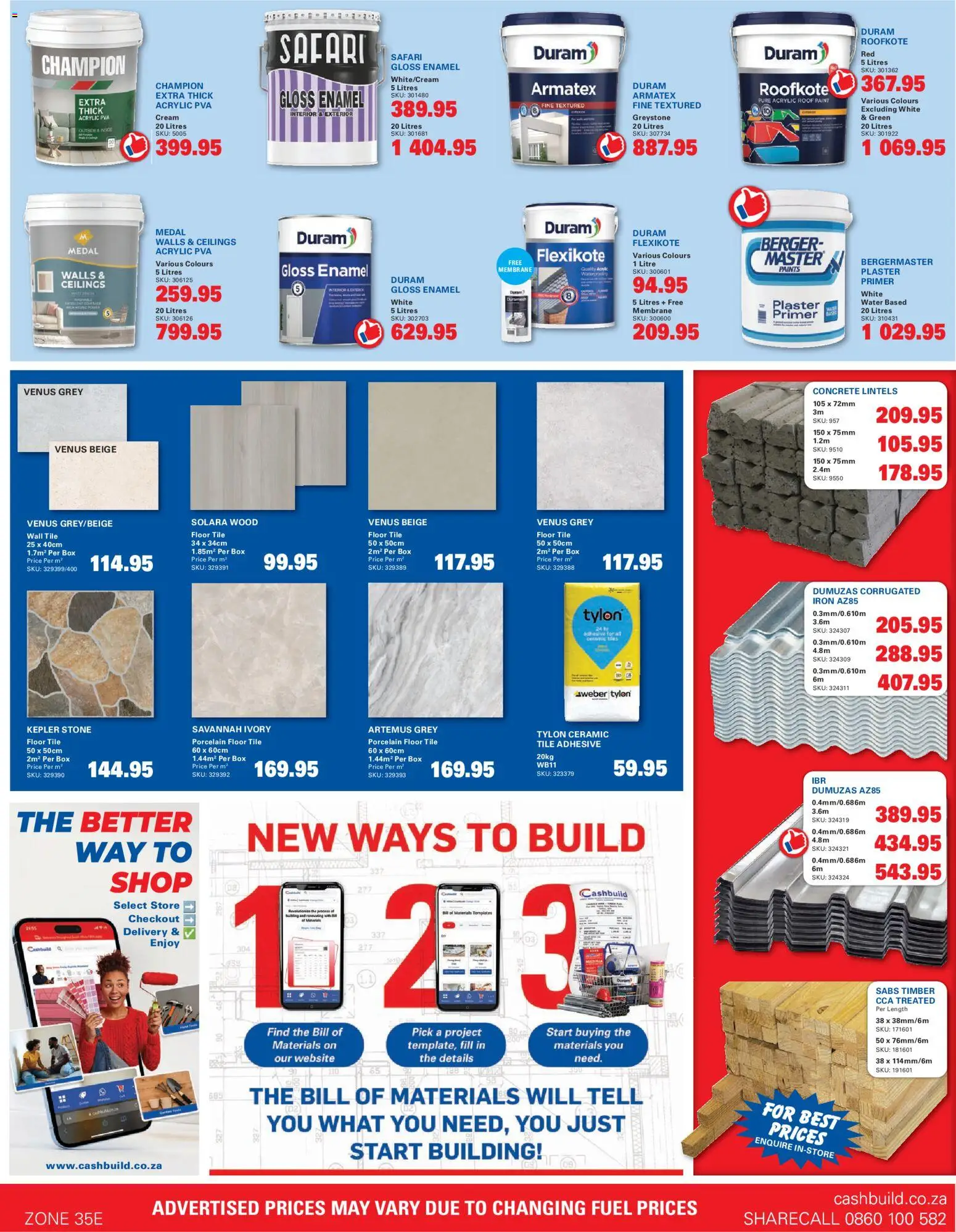 New Cashbuild catalogue – valid from 19/10/2026 | Page: 3 | Products: Primer, Paint, Adhesive, Water