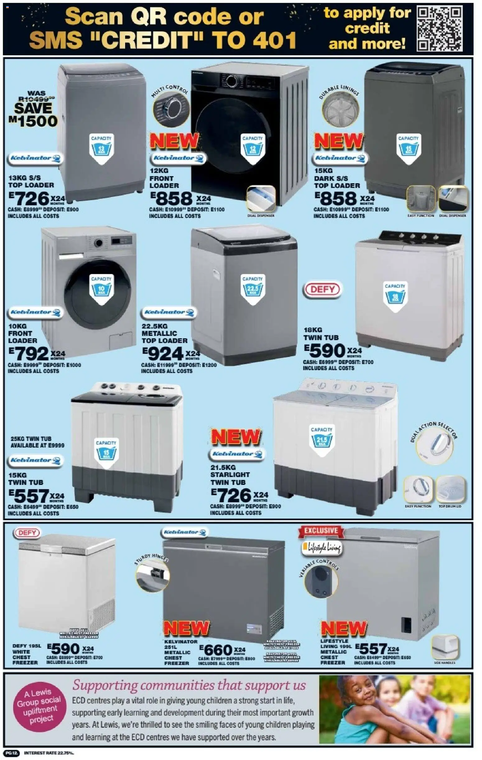 New Lewis Stores catalogue – valid from 10/08/2026 | Page: 12 | Products: Freezer, Chest freezer